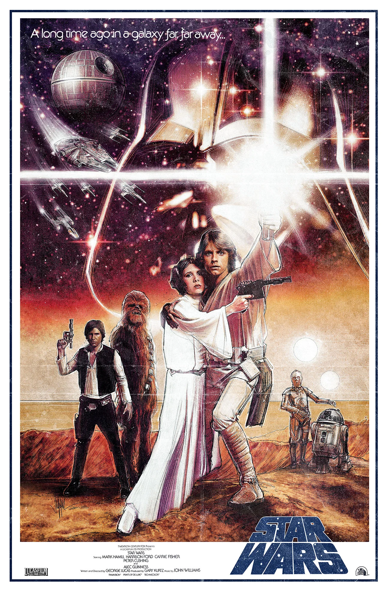 For a bit of fun I wanted to see how the artwork would look with added Billing Block, Titles, with a little weathering and creases as though it had been folded up and been in storage for a number of years :)