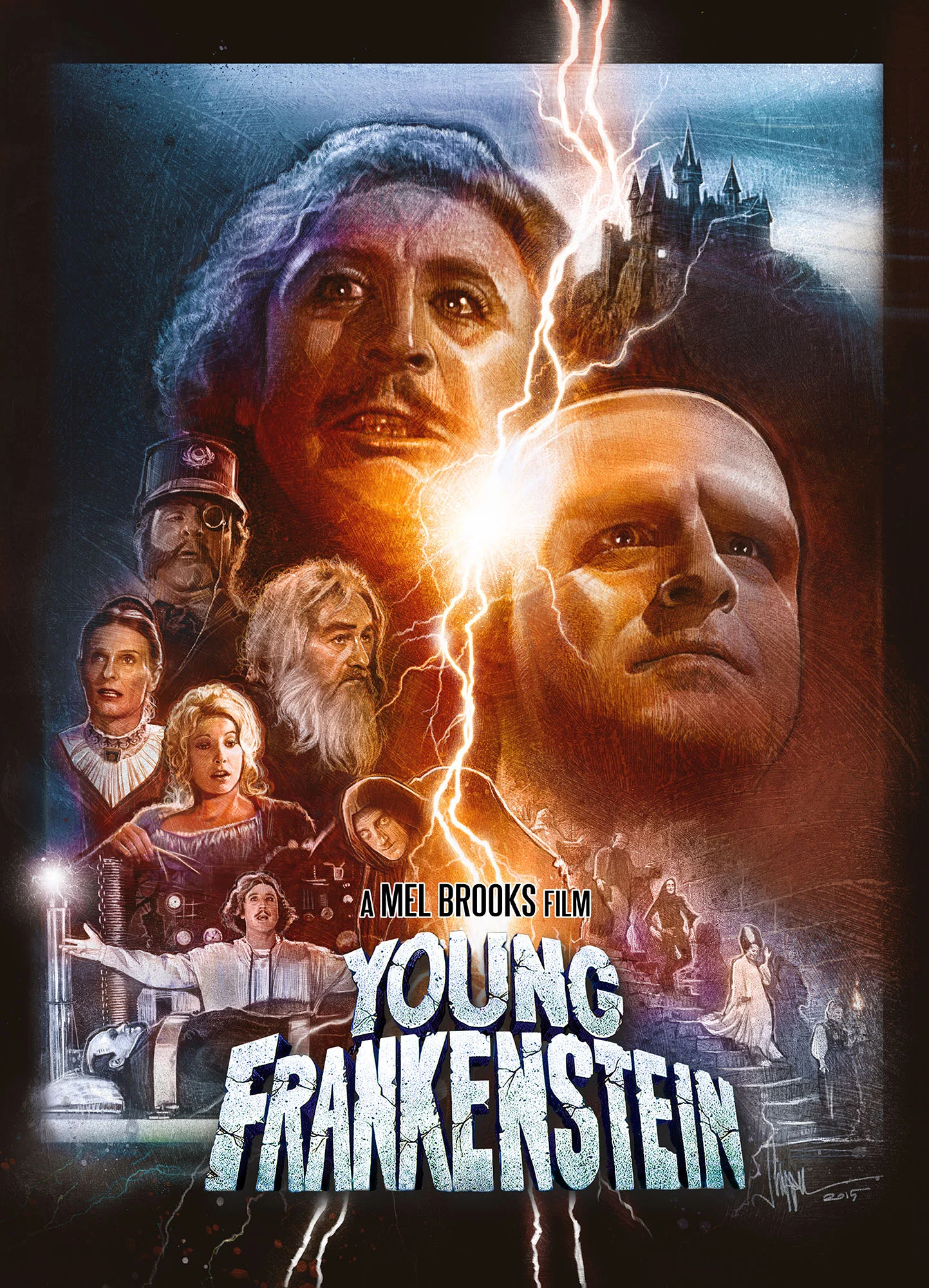 Young Frankenstein | Mel Brooks | Blu-ray Cover Key Art by Paul Shipper 2015