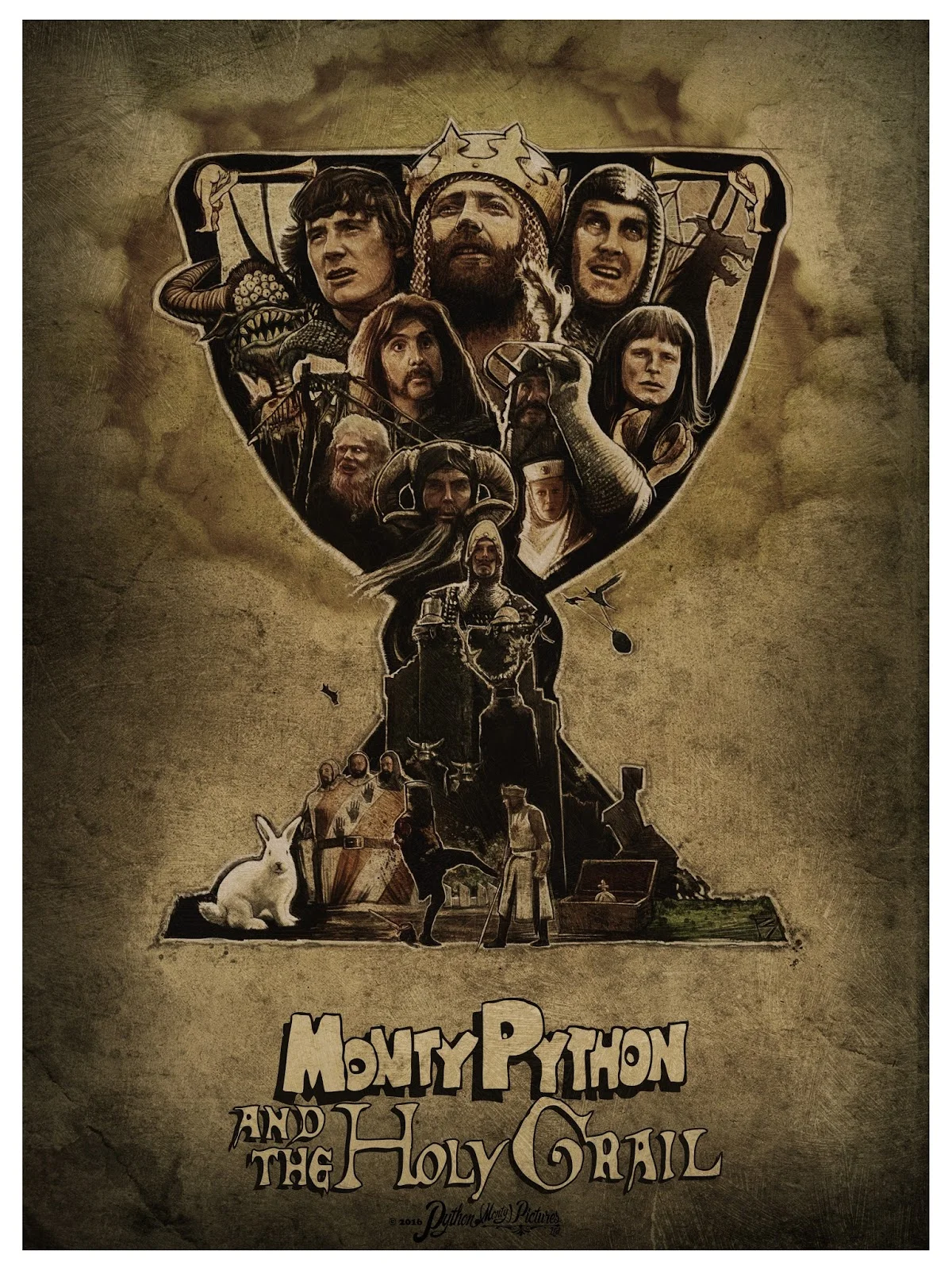 Monty Python and the Holy Grail Inspired Art by Paul Shipper 2016