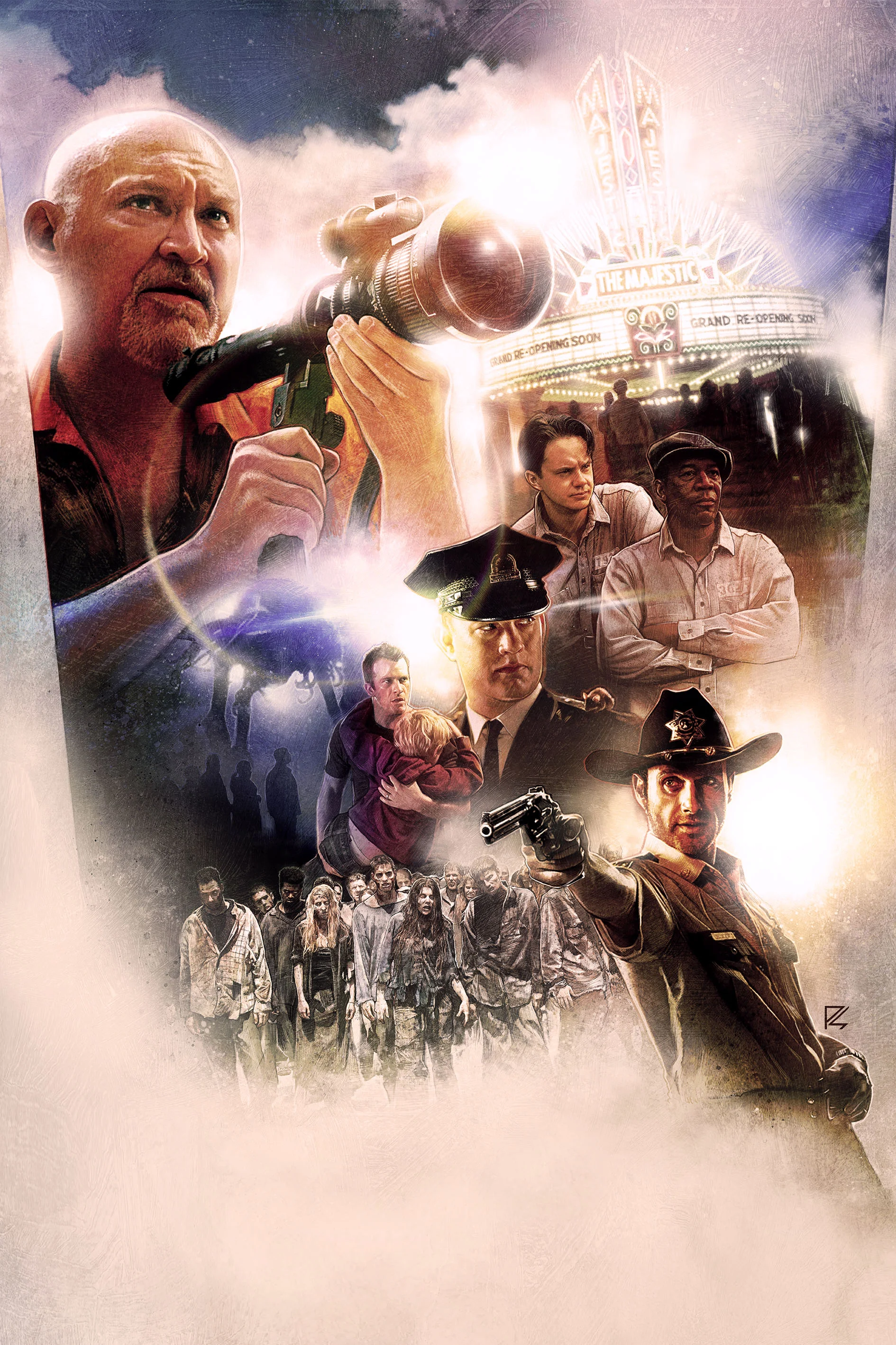 Frank Darabont: The Director's Chair | El Rey Network | Illustration Art by Paul Shipper 2016.