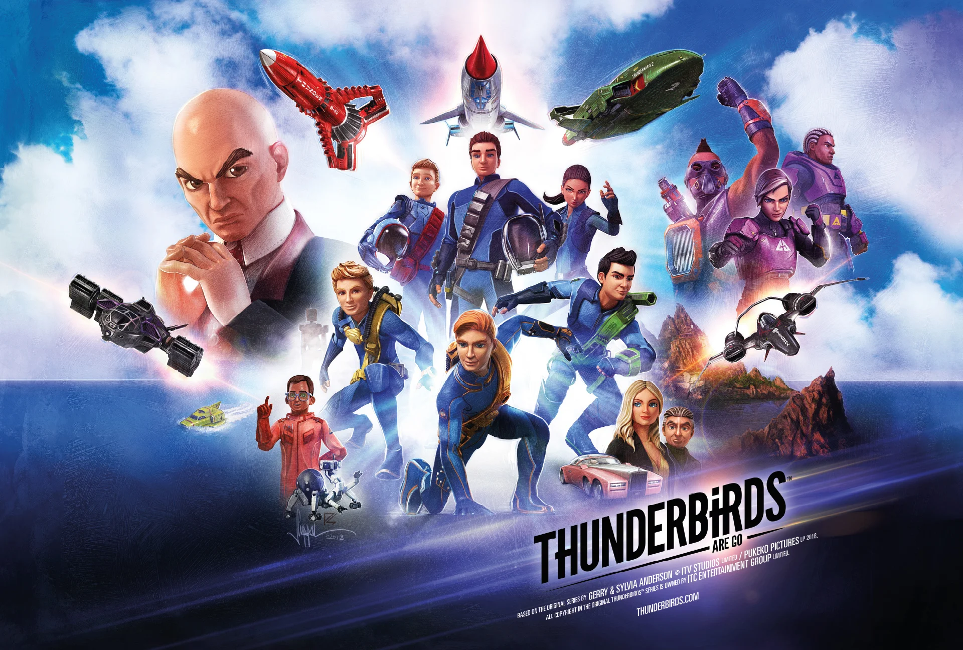 Thunderbirds Are Go (Season 3). Key Art by Paul Shipper. Client: ITV Studios. Year: 2018.