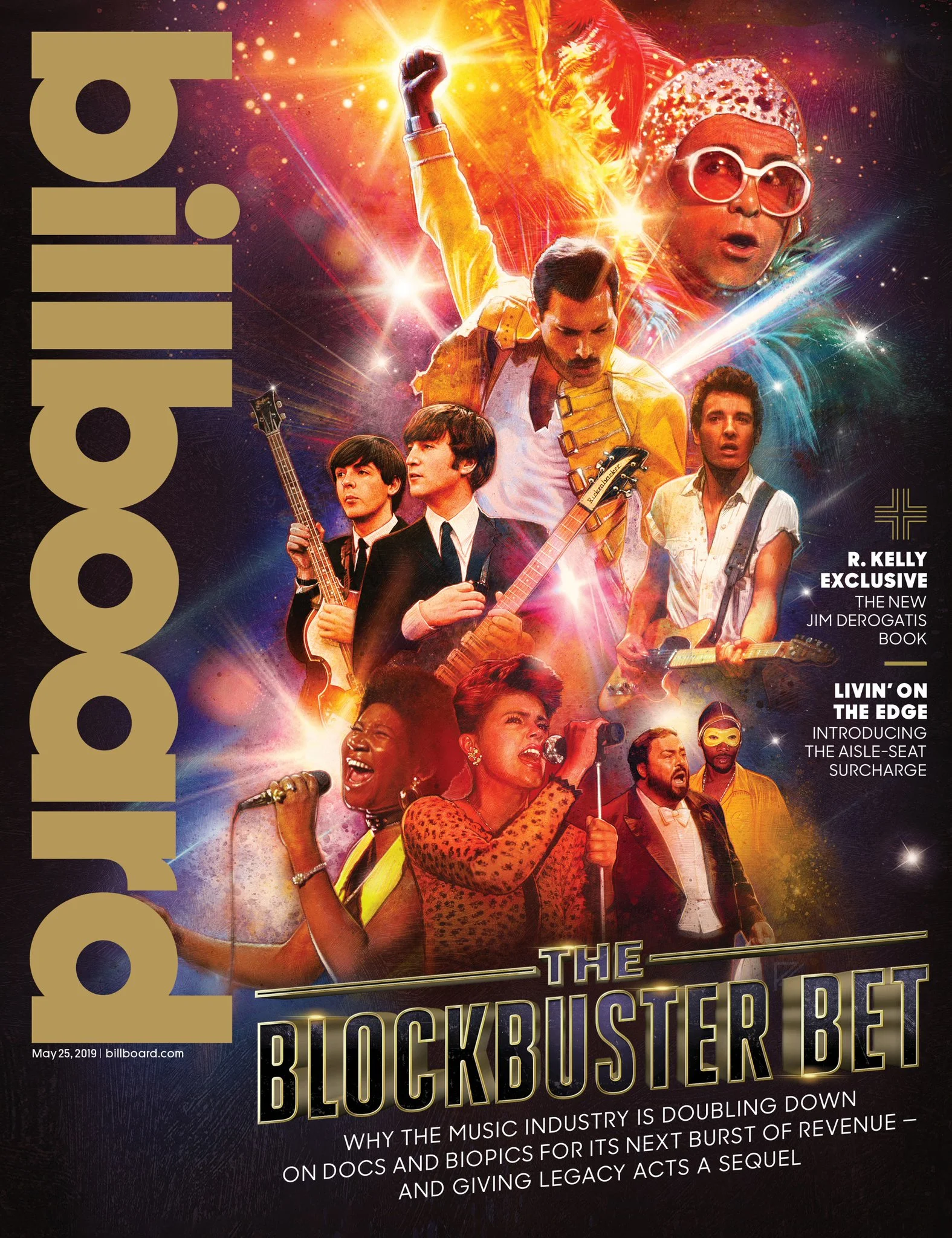  Billboard Magazine (newsstand) | The Blockbuster Bet Issue Magazine Covert Key Art by Paul Shipper.