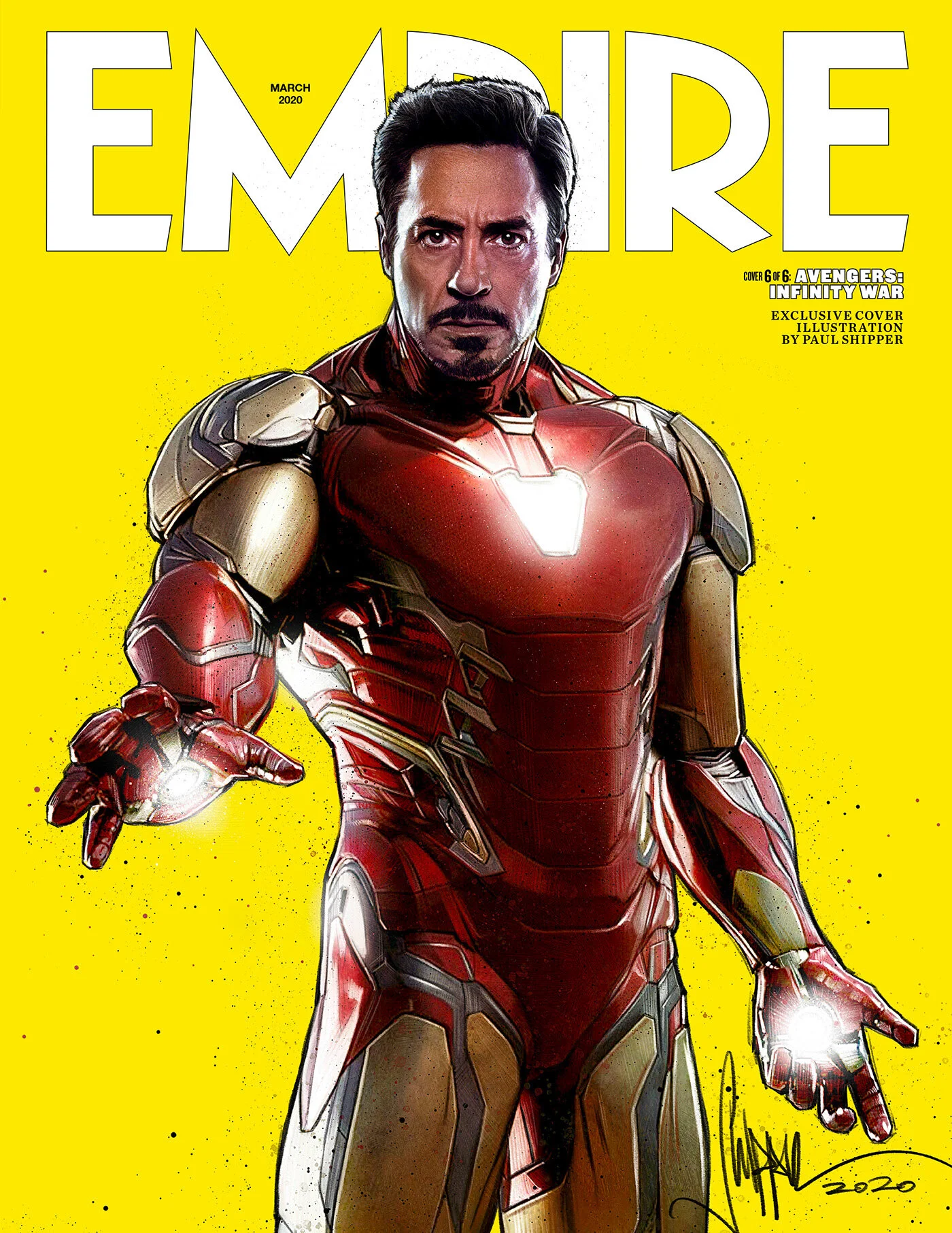 Empire 100 Greatest Movies | First Ever Illustrated Newsstand Covers | Cover 6 - Iron Man | Key Art By Paul Shipper 2020.