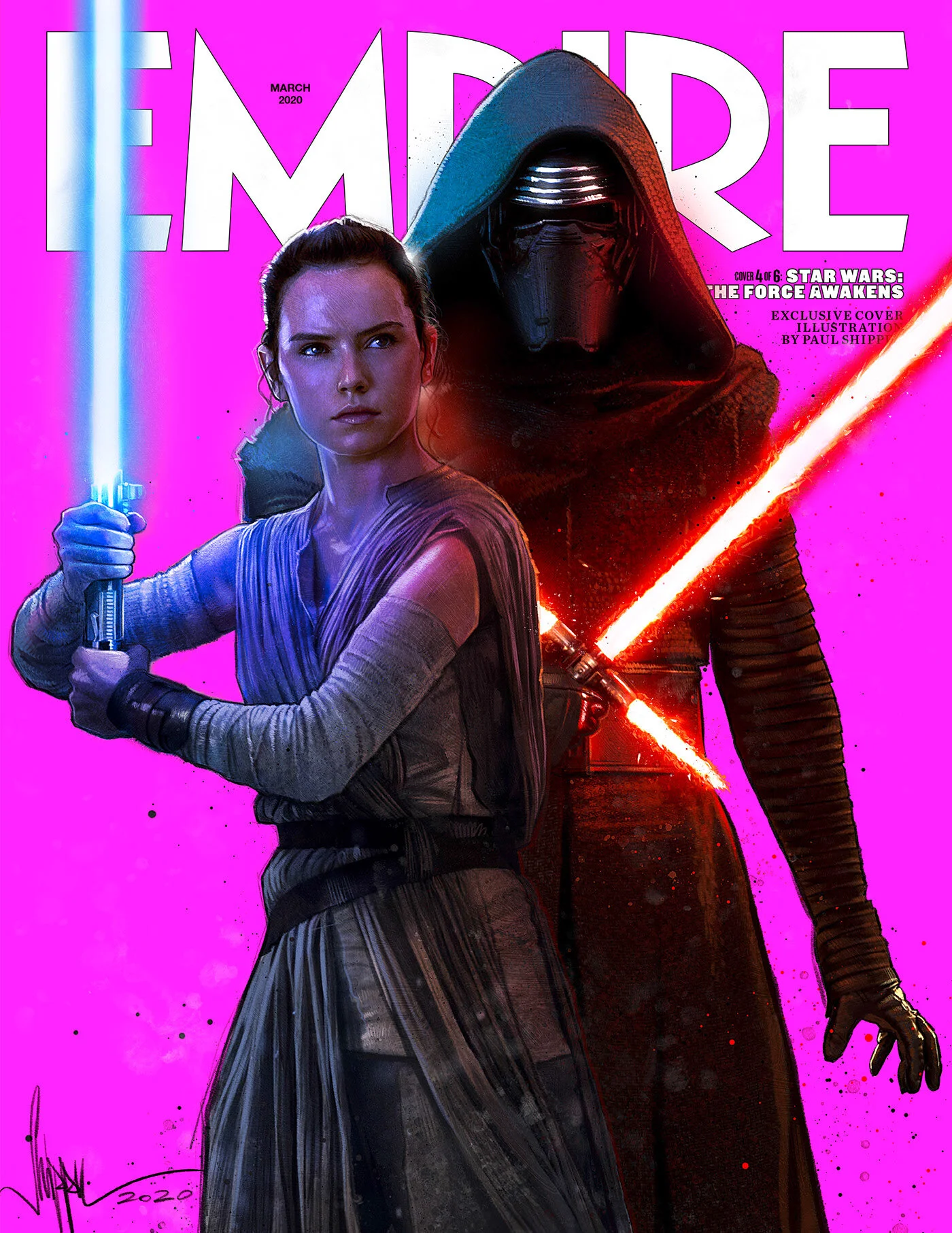 Empire 100 Greatest Movies | First Ever Illustrated Newsstand Covers | Cover 4 - Star Wars | Key Art By Paul Shipper 2020.