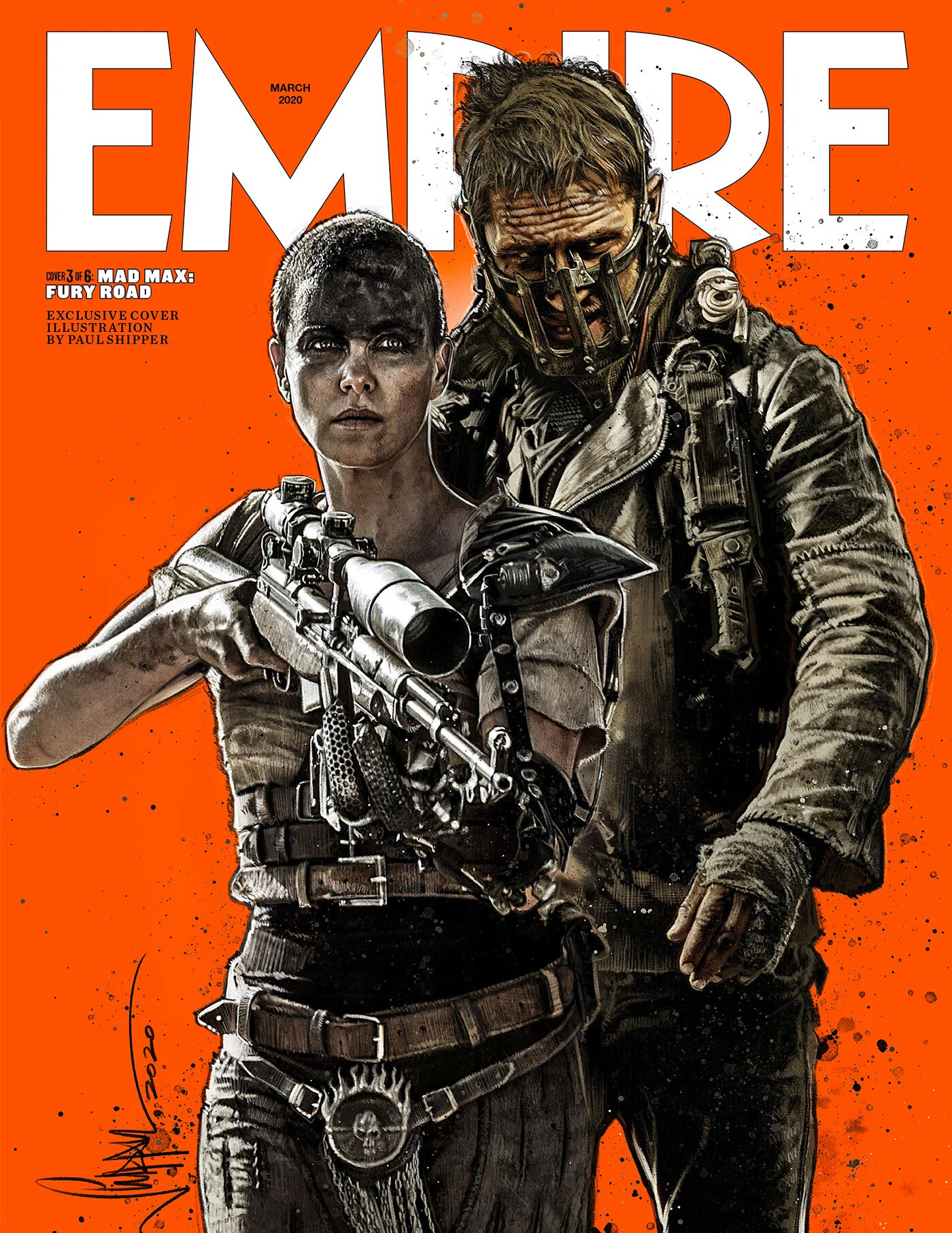 Empire 100 Greatest Movies | First Ever Illustrated Newsstand Covers | Cover 3 - Mad Max | Key Art By Paul Shipper 2020.