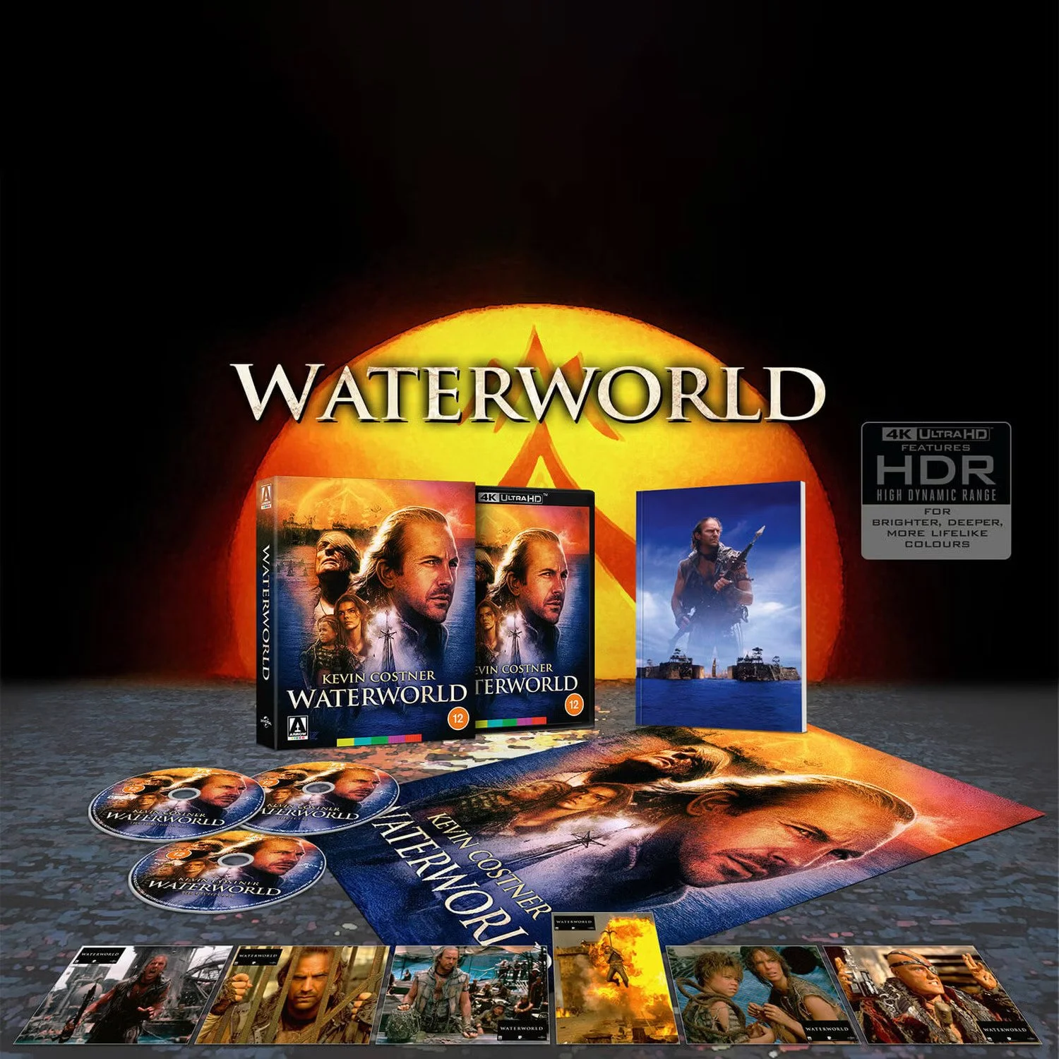 Waterworld | Arrow Video | Limited 4K (2023) Cover Key Art by Paul Shipper.