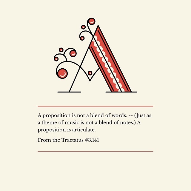 A proposition is articulate. Tractatus 3.141 #wittgenstein #propostions - (made with @hellonotegraphy) #notegraphy