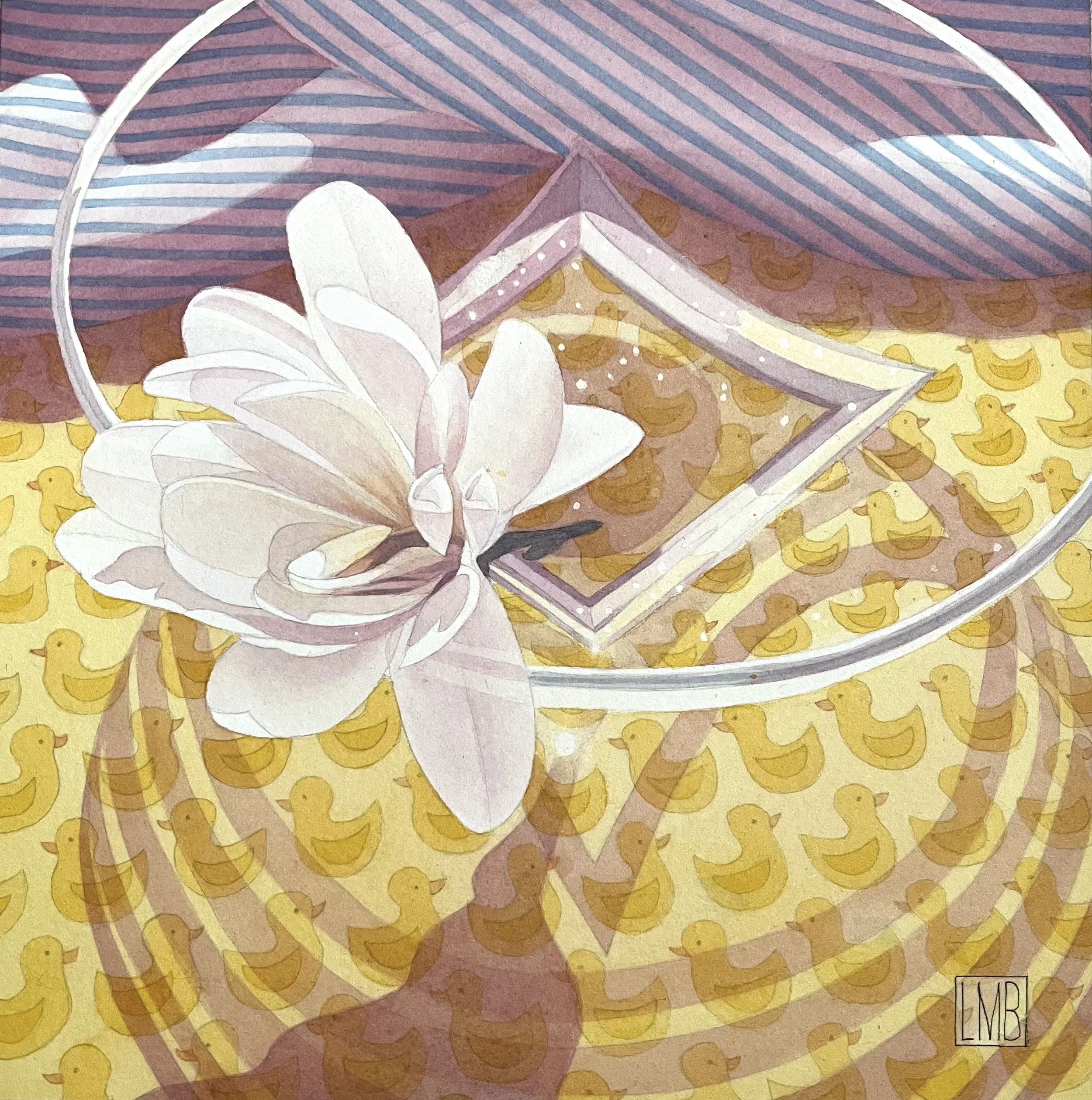 DUCKS OUT OF WATER, 8 x 8 inches  •  CA$300 unframed