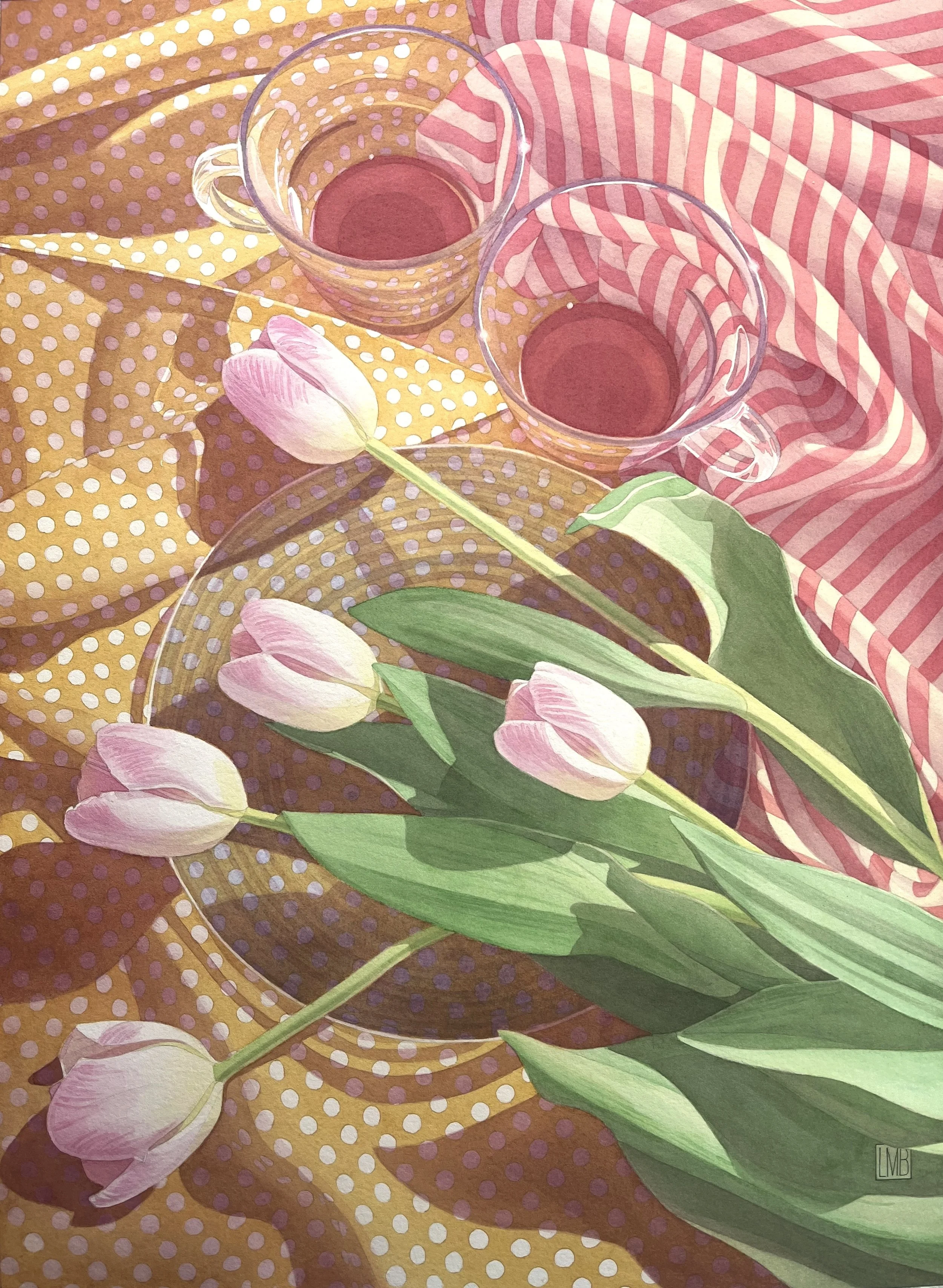 TEA FOR TULIPS, 19 x 14 inches  •  CA$800 unframed