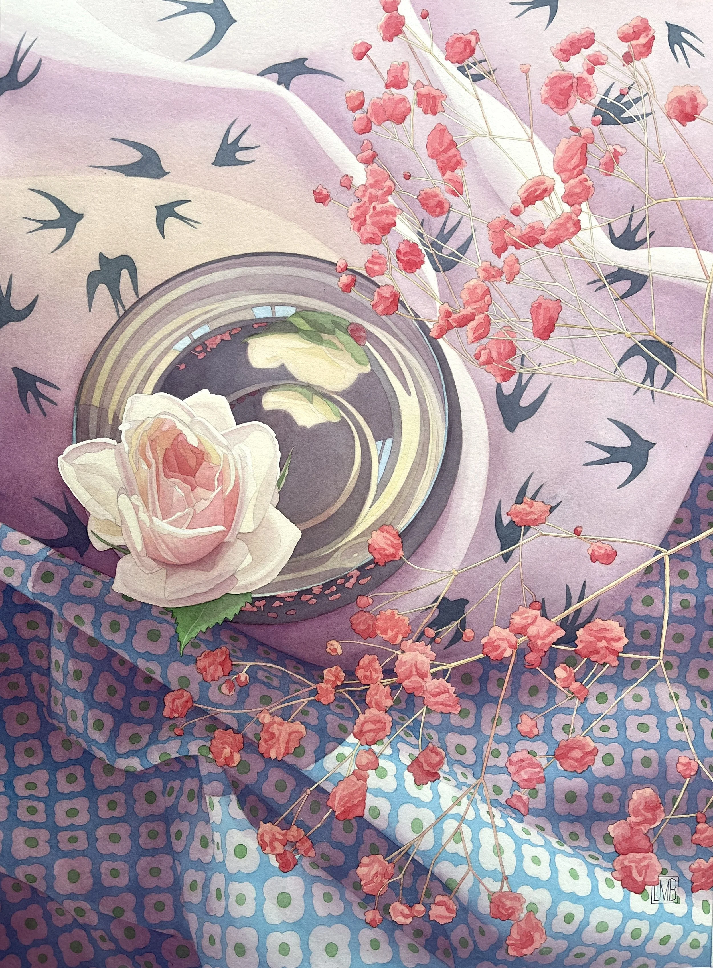 FLIES WITH SWALLOW'S WINGS 19 x 14 inches  •  CA$800 unframed