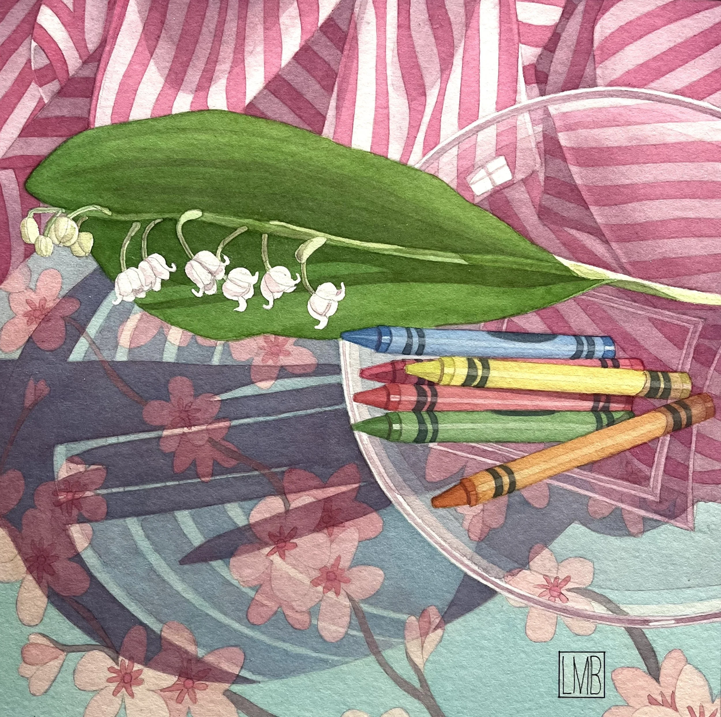 Bouquet for Lily, 8 x 8 inches  •  CA$300 unframed