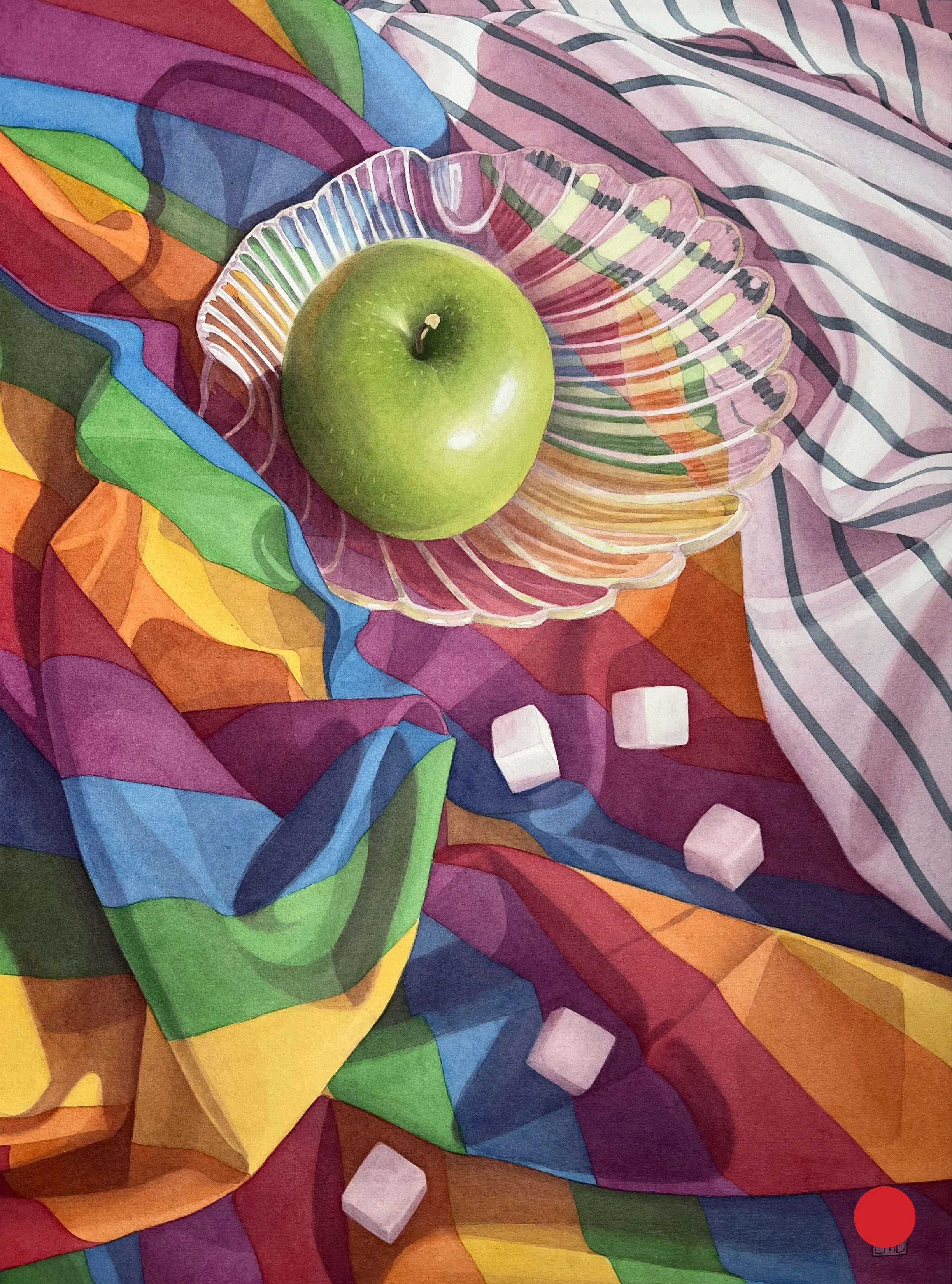 RAINBOW GRANNY, 19 x 14 inches  •  SOLD