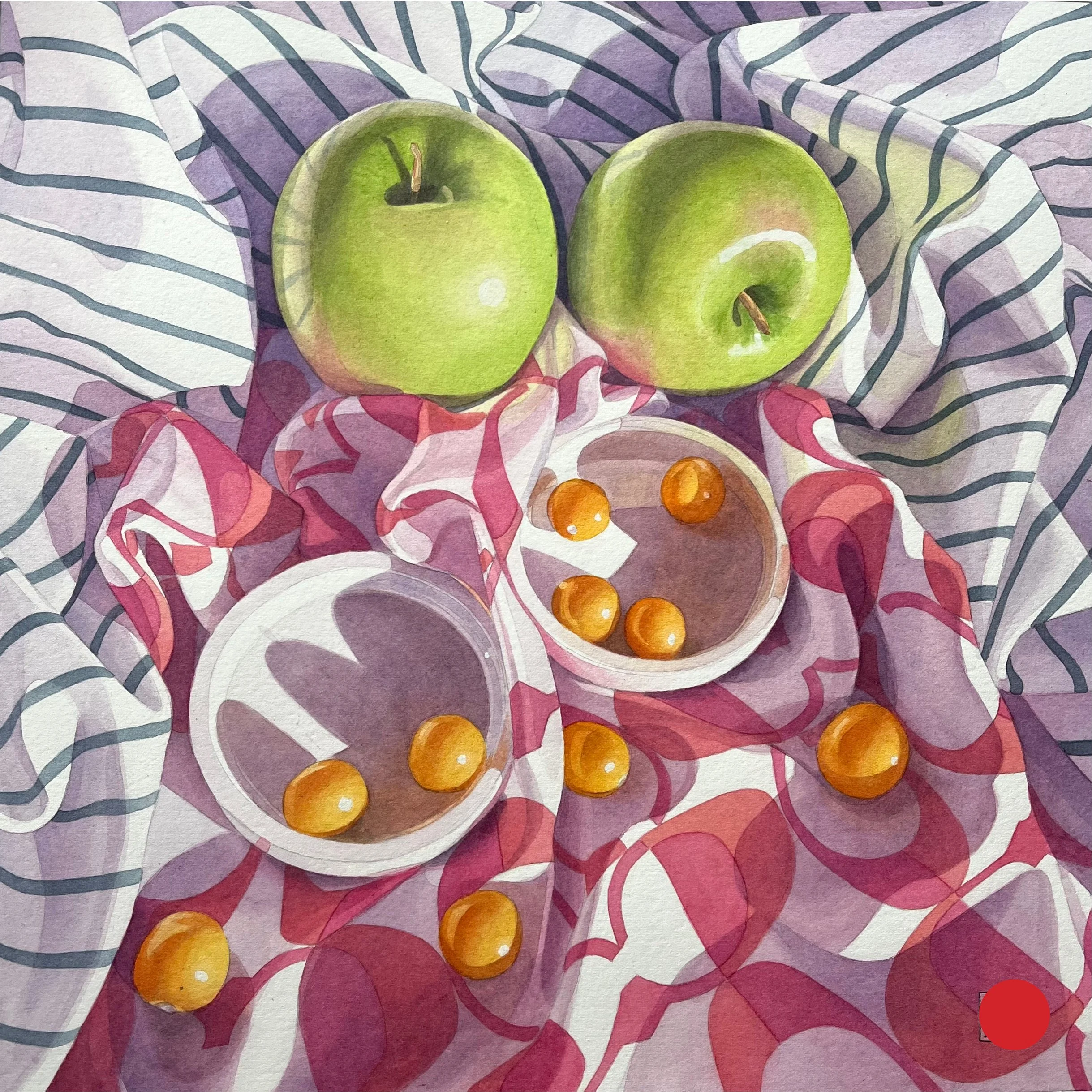 GRANNIES AND GOLDENBERRIES, 12 x 12 inches  •  SOLD