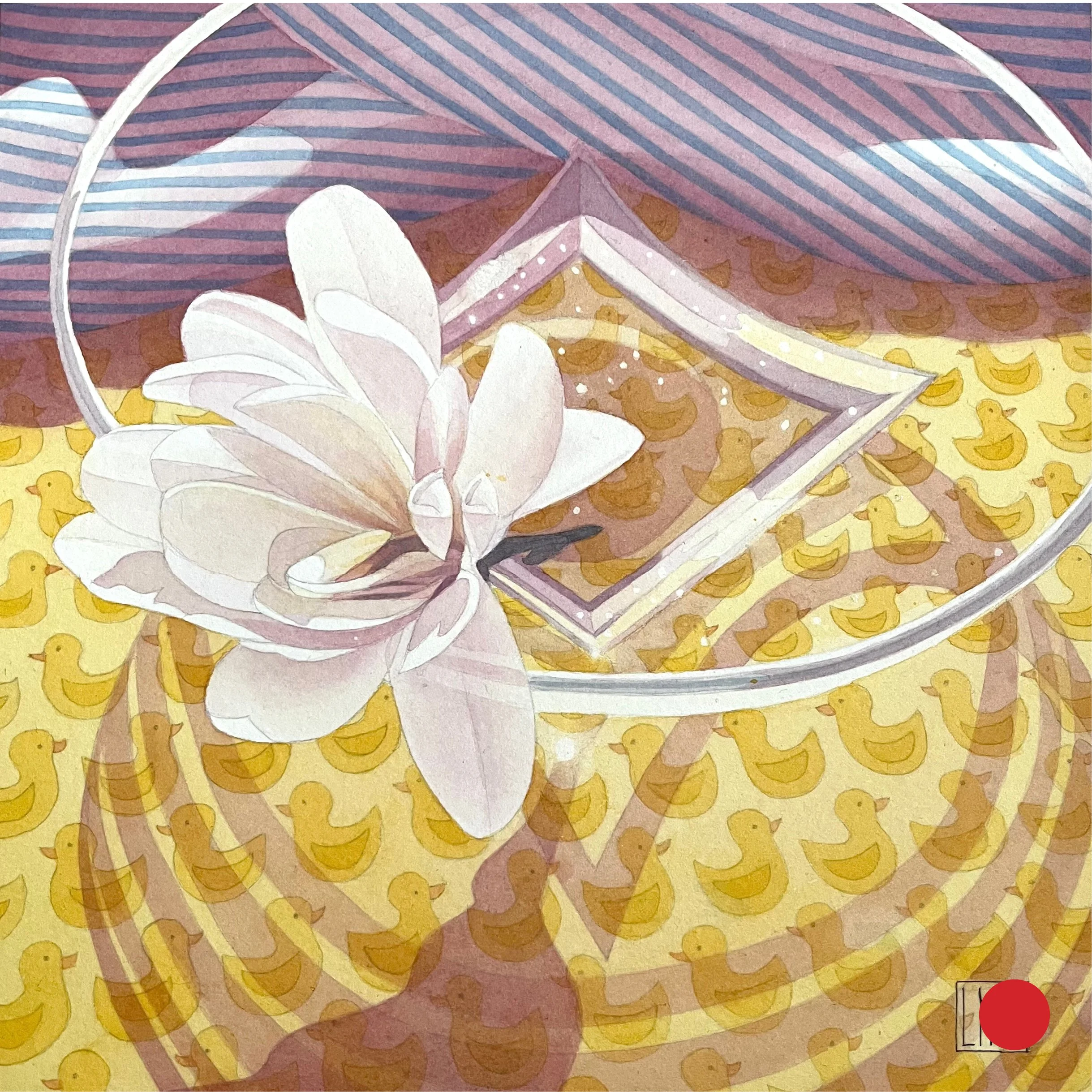 DUCKS OUT OF WATER, 8 x 8 inches  •  SOLD