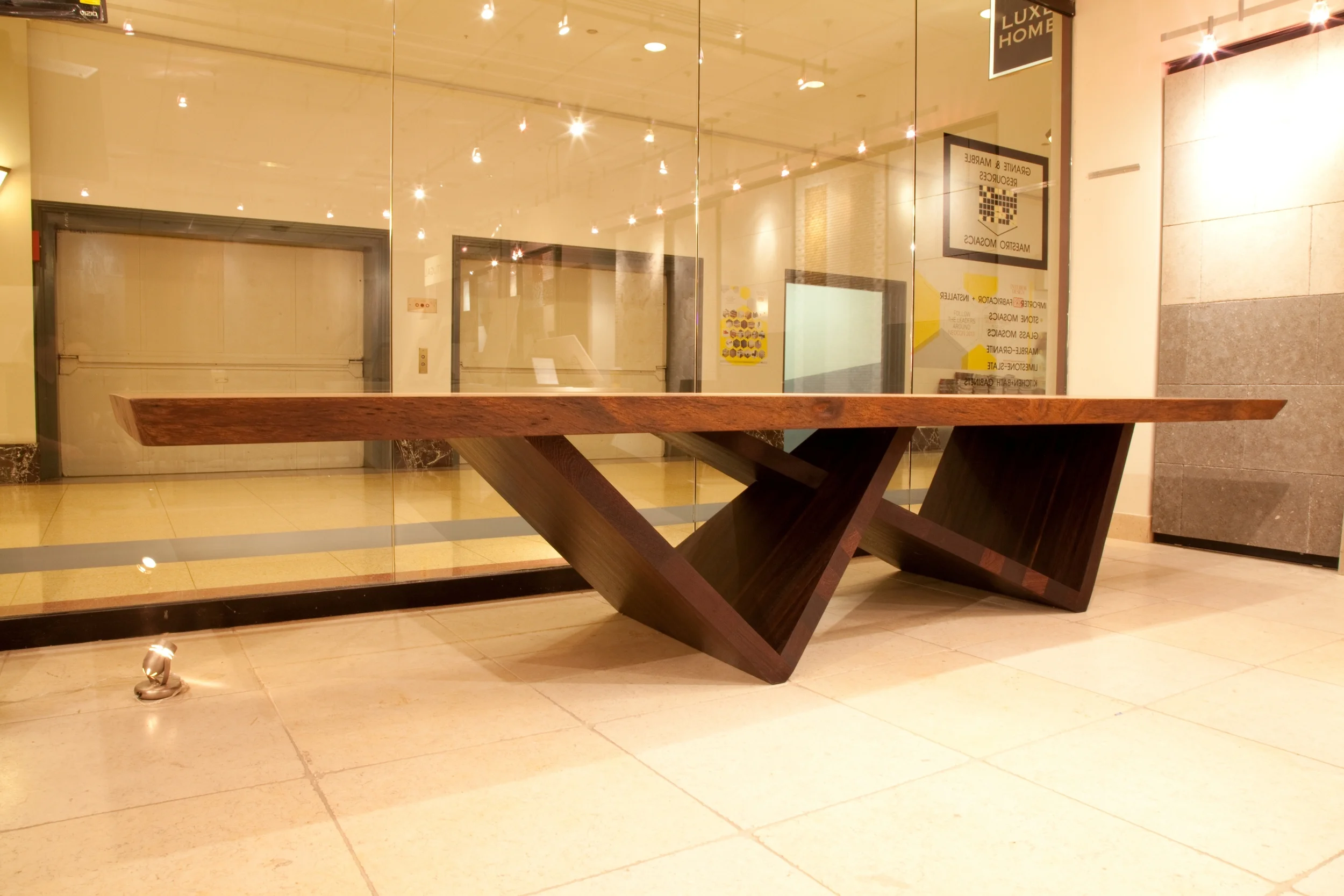 Yaya and Wenge Leg Slab Table