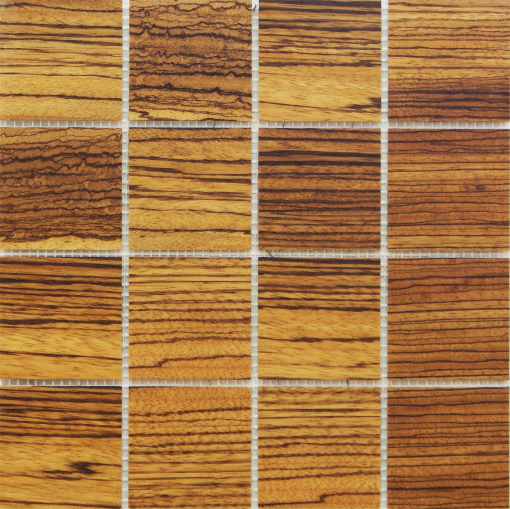 Zebrawood 77mm x 77mm Wood Tile