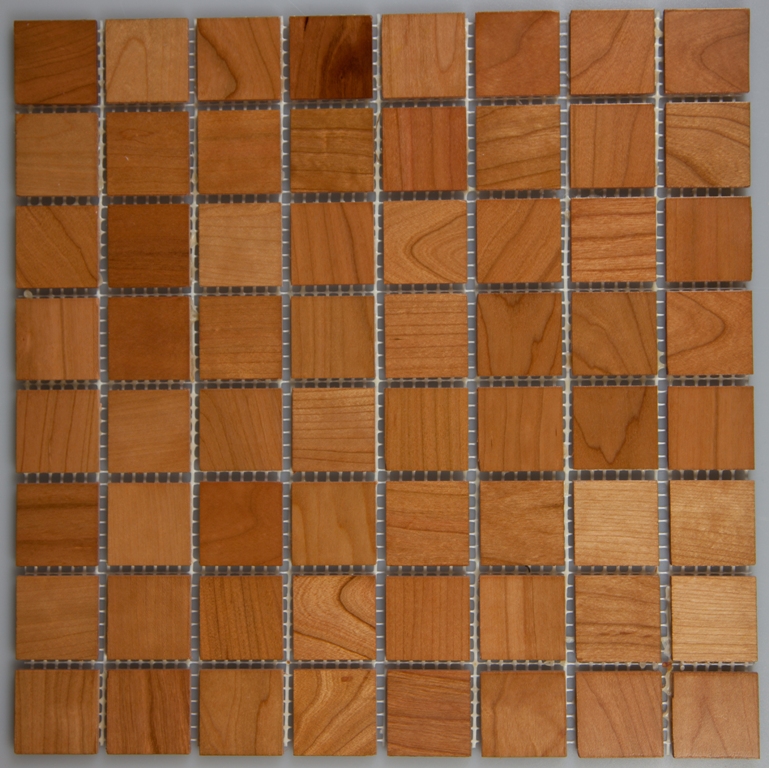 Cherry 33.5mm x 33.5mm Wood Tile