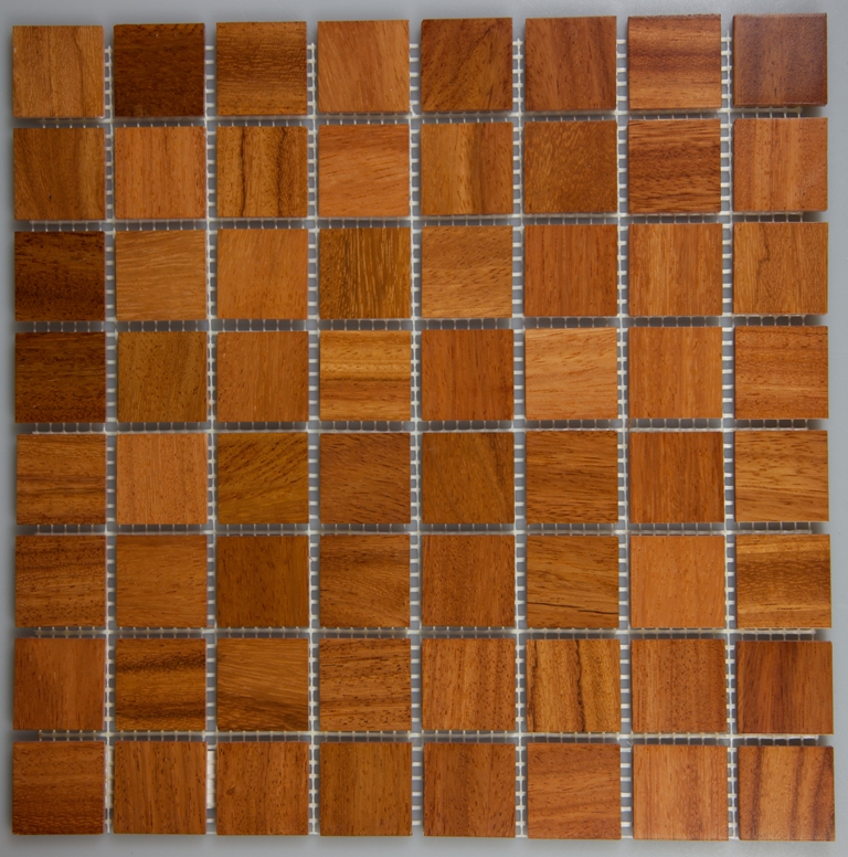 Doussie 33.5mm x 33.5mm Wood Tile