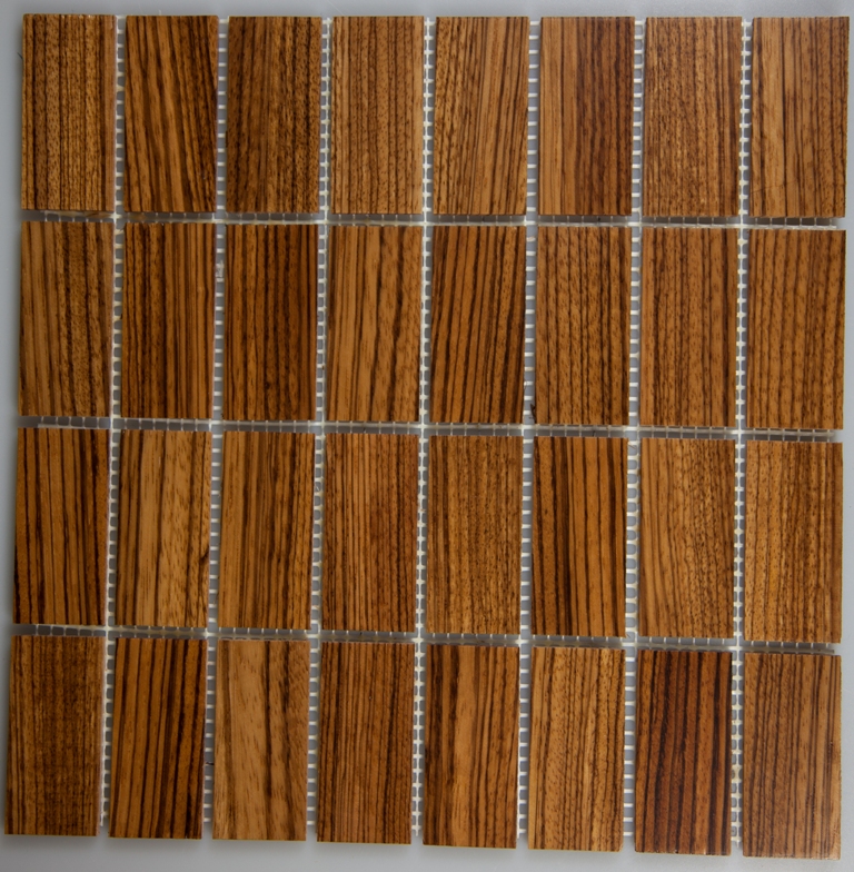 Zebrawood 33.5mm x 77mm Wood Tile