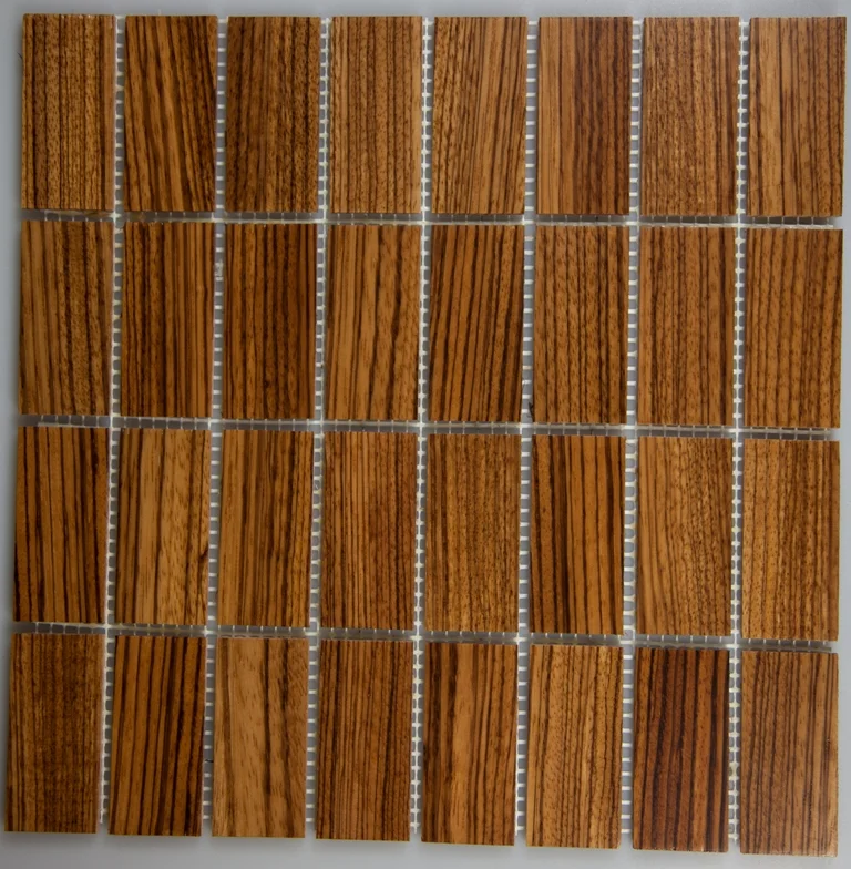 Zebrawood 33.5mm x 77mm Wood Tile