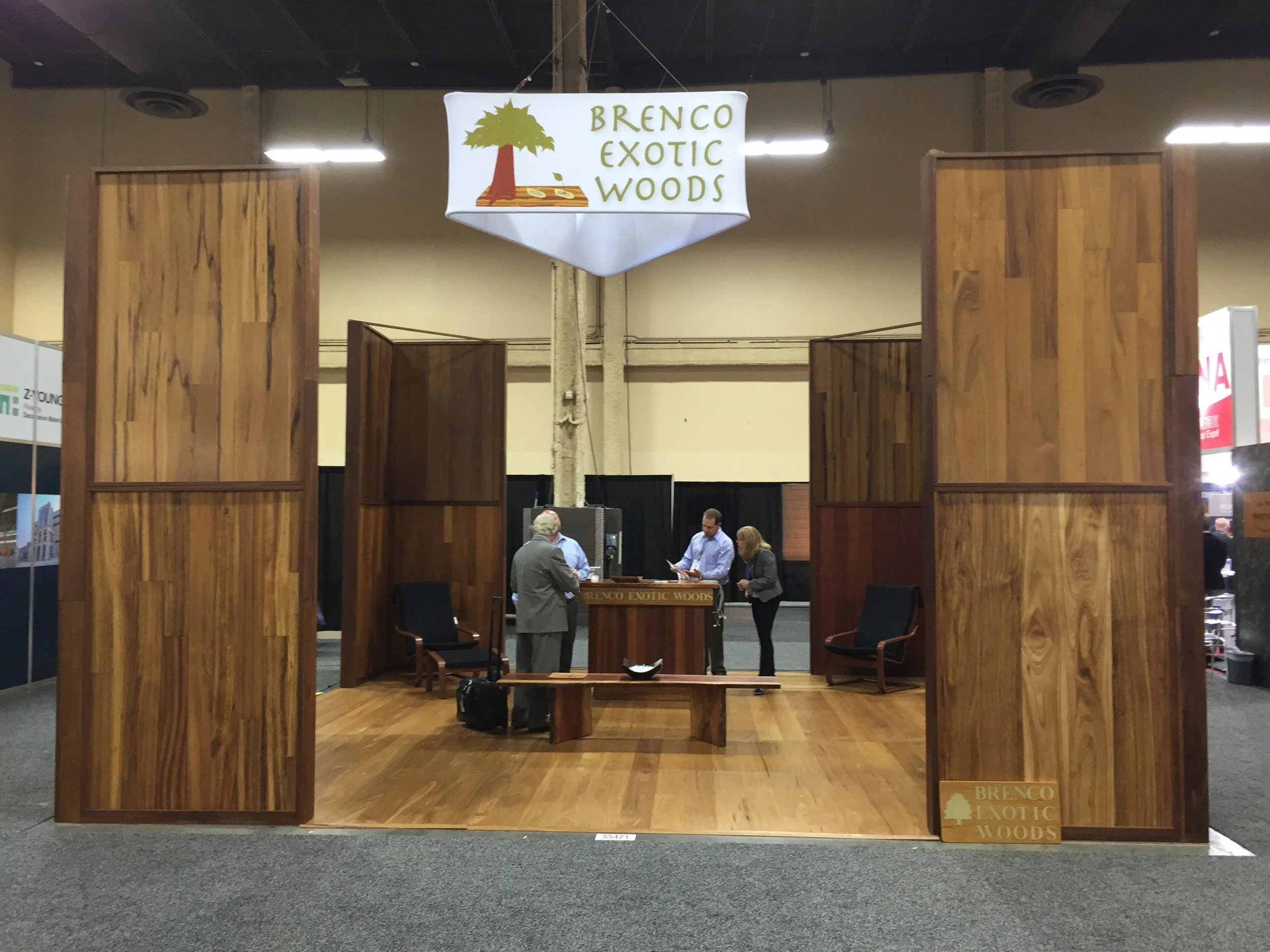 Brenco Exotic Woods Booth Surfaces 2015 Las Vegas