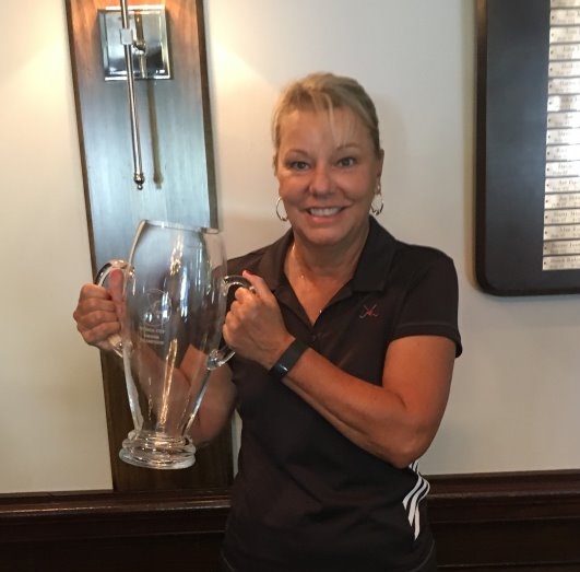 Carol Brophy won a tight match with Donna Cortina that ended on the 19th hole