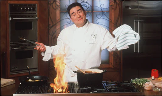 If Emeril is manning a stove, somehow I won't be concerned about an open flame..