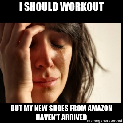 First world problems - the usual cause for missing workouts.