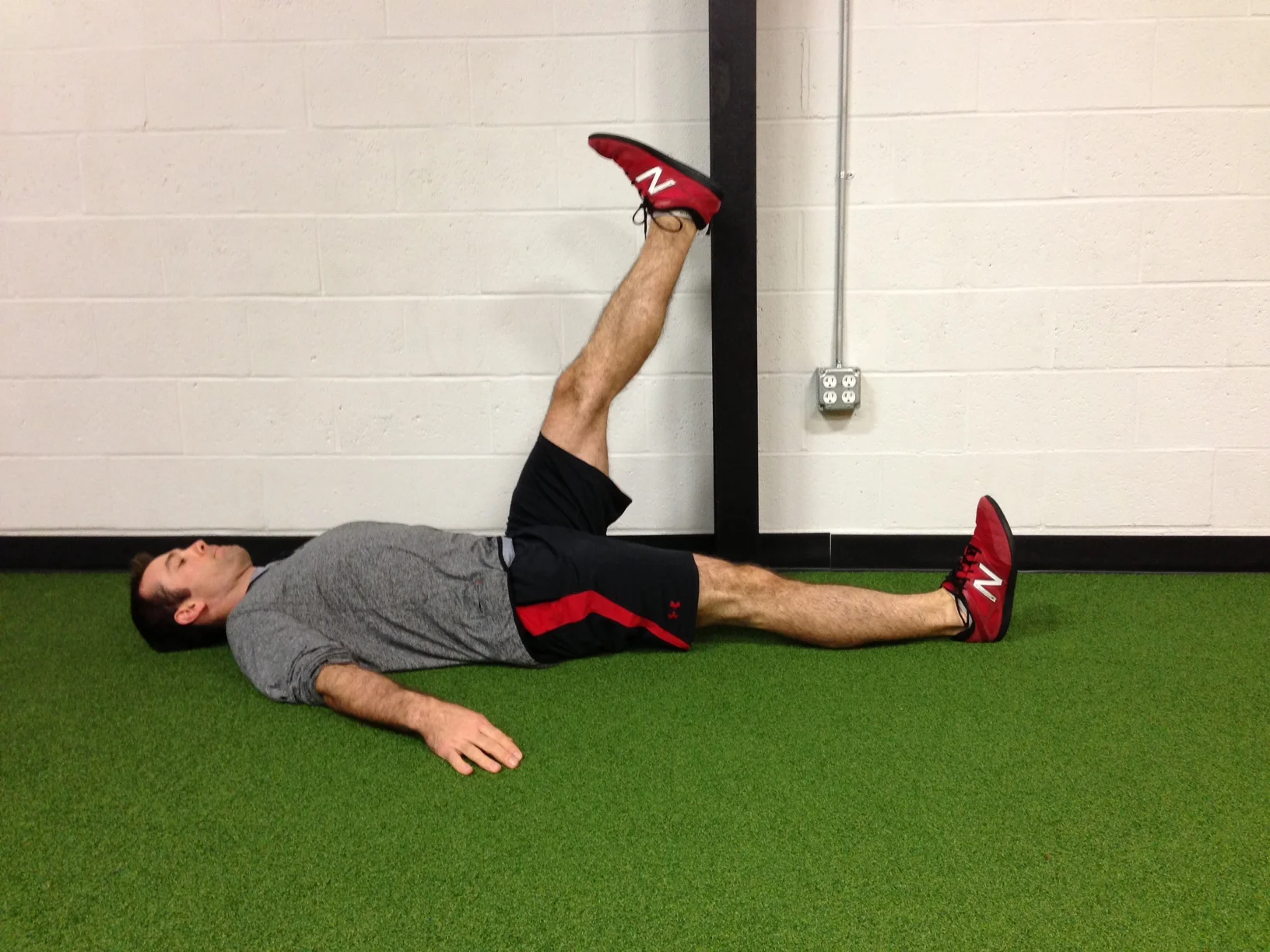  If you can get this high without the foot on the ground turning out, it's all good....in the leg raise hood. 