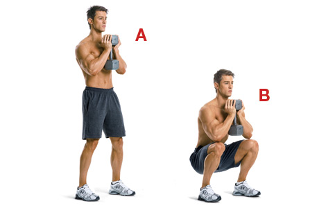 A perfectly performed goblet squat - dare I say, it's performed #LikeAGirl?