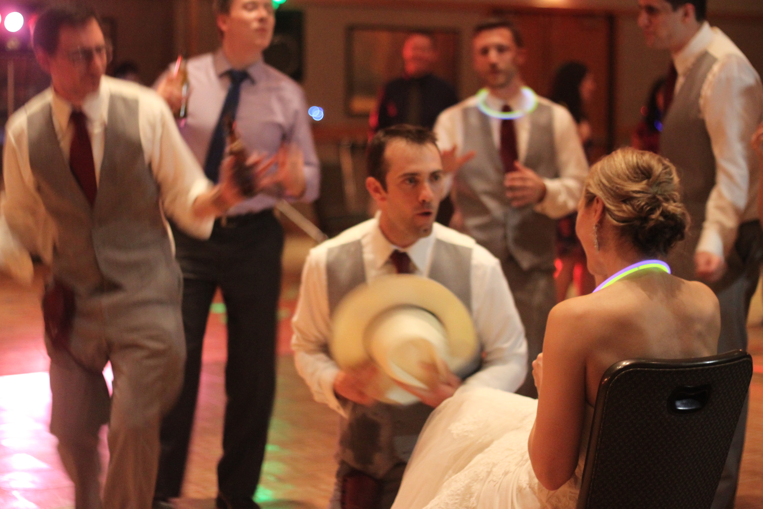 Now performing: Alex Tanskey and D'em Moonshine Boys (complete with Beer Can Holsters)