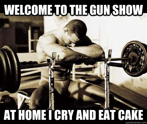 If you prick a bodybuilder, does he not bleed all the way back to the squat rack?