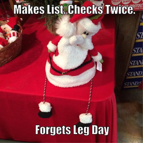 If only more people treated every workout as some form of leg day (Santa included), their strength-skill would be a lot higher.