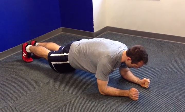 The Hardstyle Plank, with a "sad dog" posterior tilt