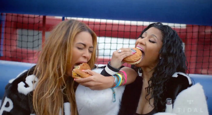 Clearly, crushing burgers like a "Baby Boy" were not on the "Flawless" diet plan. <-- I'm hilarious.
