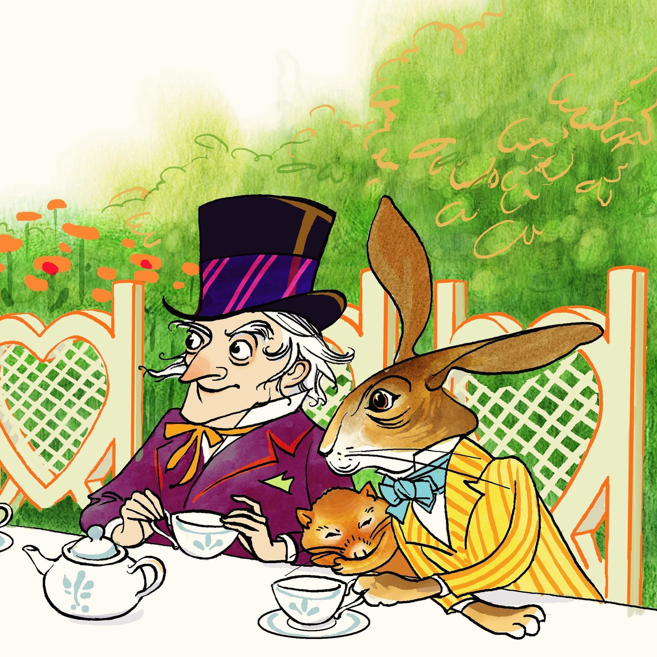 Okay folks, have you SEEN the lovely weather headed our way? Time for a garden party!

#madhatterteaparty #illustration #illustrationartists #illustrationart #waitertheresadoormouseinmytea