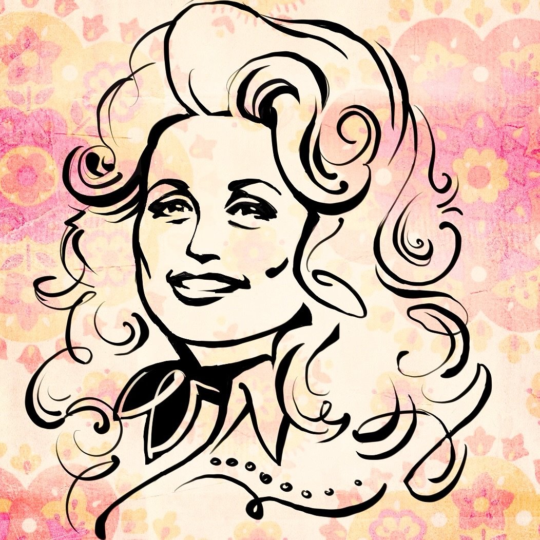 Thinking of America&rsquo;s treasure, Dolly Parton, the one and only thing we can all still agree on, today&hellip; long may she reign! Special thanks to pal @itthinksitspeople , who gave me the excuse to draw her.

#dollyparton #portrait #portraitar