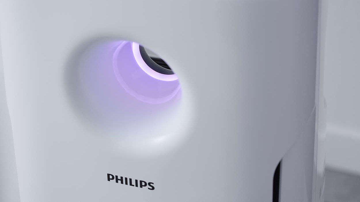 Purple means that the air is currently being cleaned 