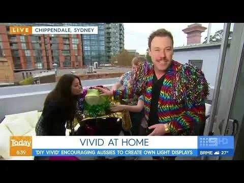 Breko's live cross from Chippendale to the Today show! #DIYvivid