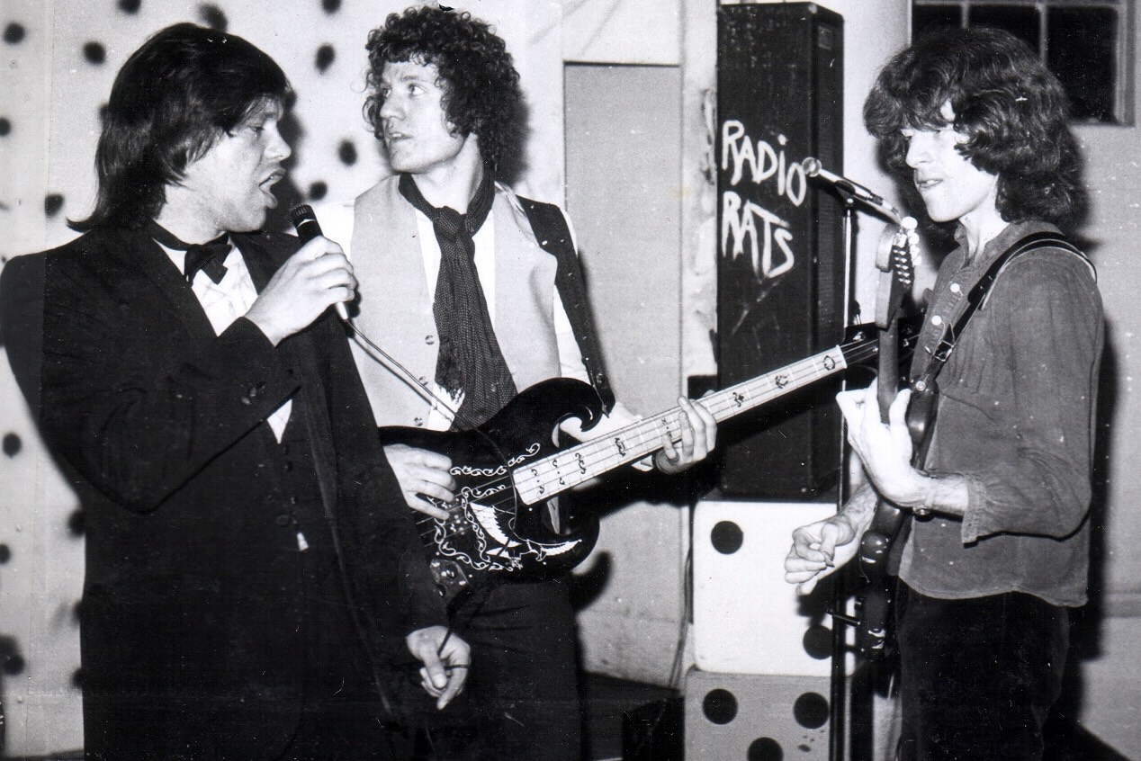 Radio Rats 1977 (L-R) Dave Davies, Herbie Parkin and Jonathan Handley.jpg