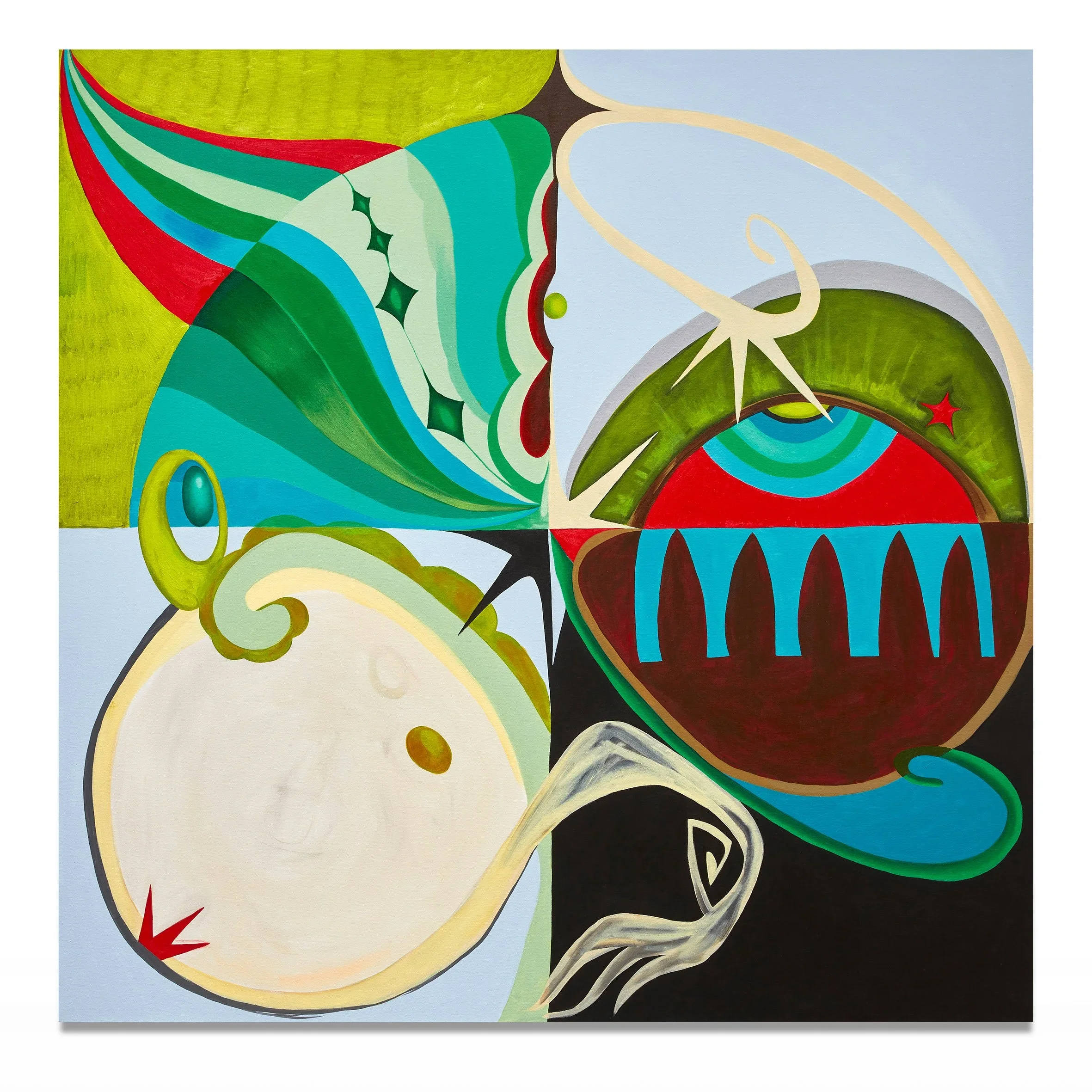   Falling Awake, 2022   163cm x 163cm  Oil and acrylic on canvas  Enquire   HERE   