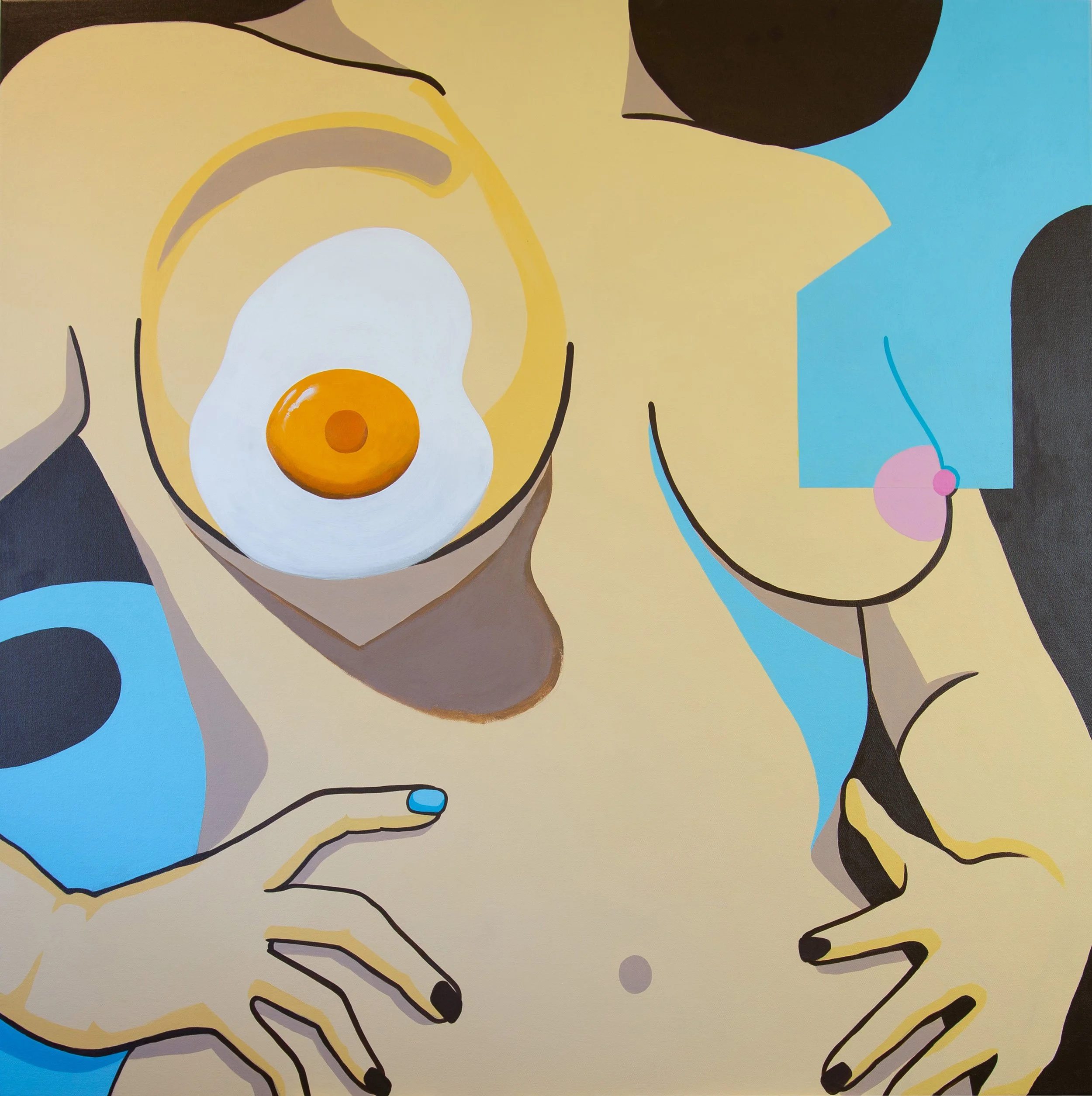   Free Range Nipple, 2025   106cm x 106cm  Synthetic polymer on canvas  $3000 (inc GST)  Enquire   HERE   