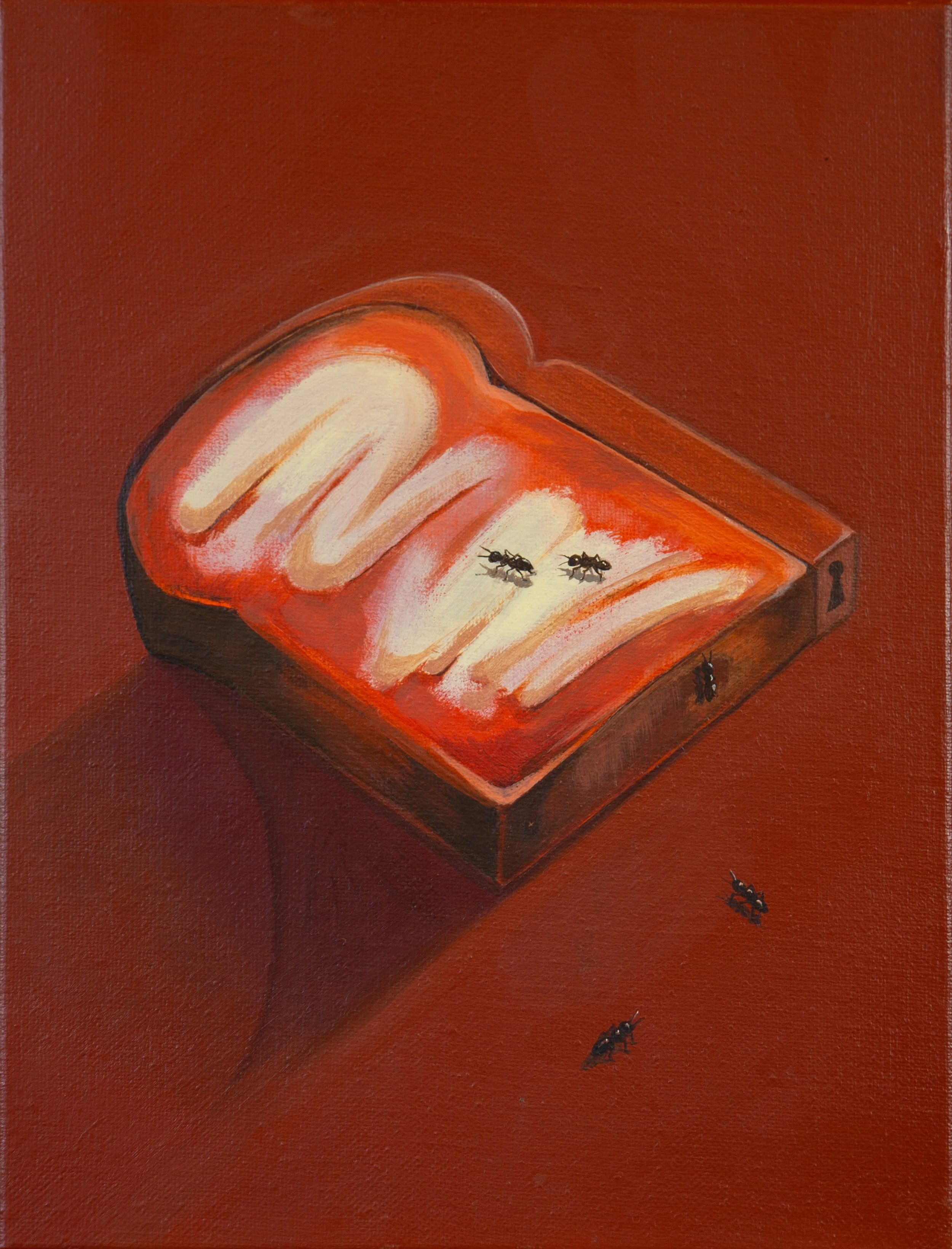   Keyhole Conversations, 2025   22.5cm x 30cm  Synthetic polymer on canvas  $800 (inc GST)  Enquire   HERE   