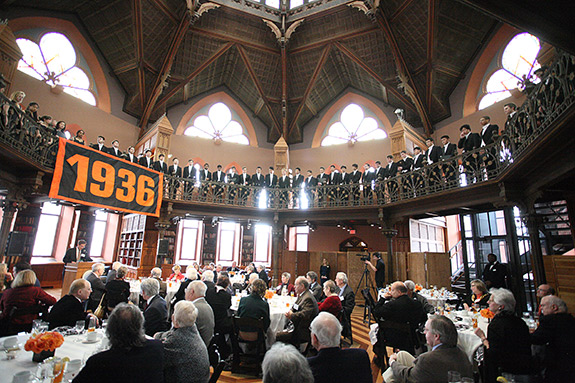 Princeton Glee Club singing for Bill Scheide '36 (Photo by Kevin Birch for Development Communications)