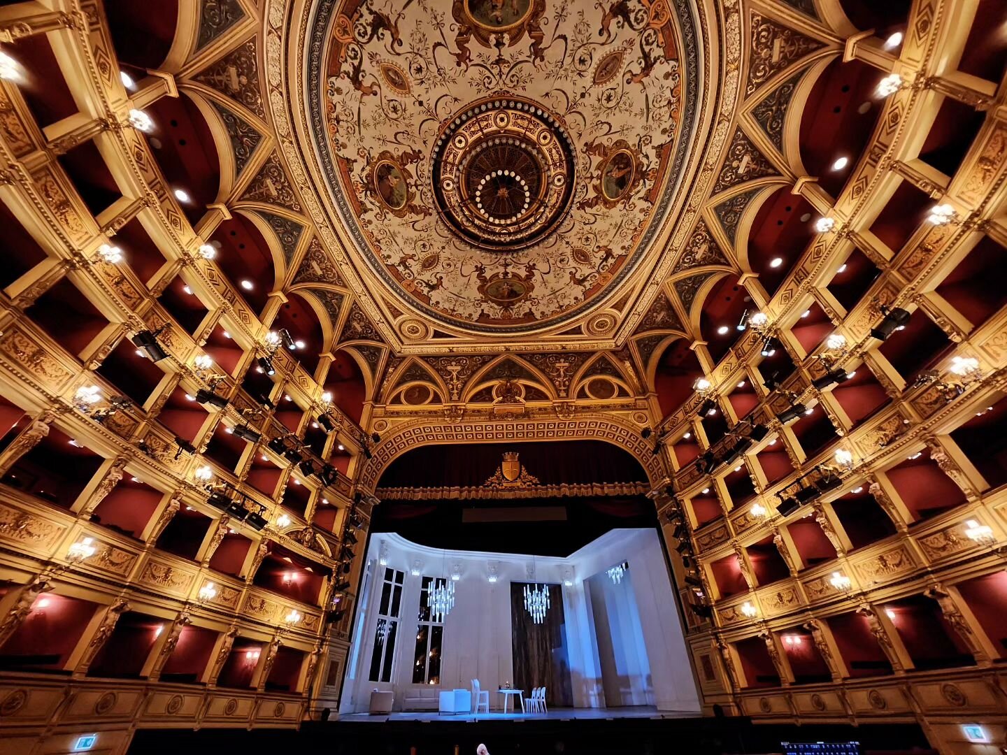 I arrived in #Trieste late last night after travelling to Italy from #muscat #Oman . The beautiful @teatroverdits is designed to look like a miniature Teatro La Scala. 

Rehearsals are well underway for our production of #ariadneaufnaxos by #richards