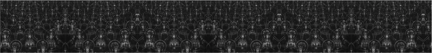 Hiroshi Sugimoto The Hall of Thirty-Three Bays (Sanjusangendo) , 1995. Conjunto de 48 fotografias.