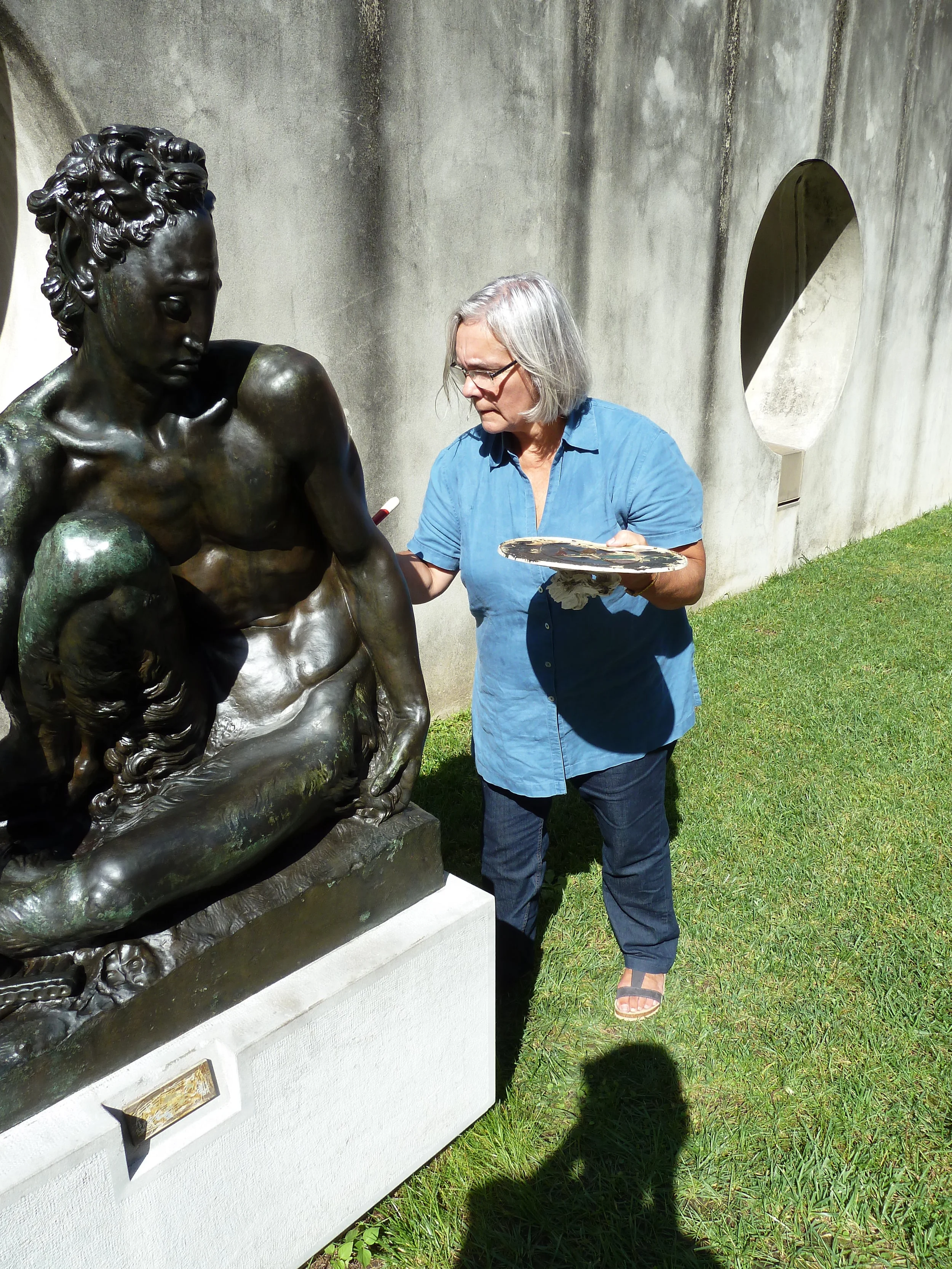  2014. Museu do Chiado. Intervenção na escultura do jardim:  O Fauno . 