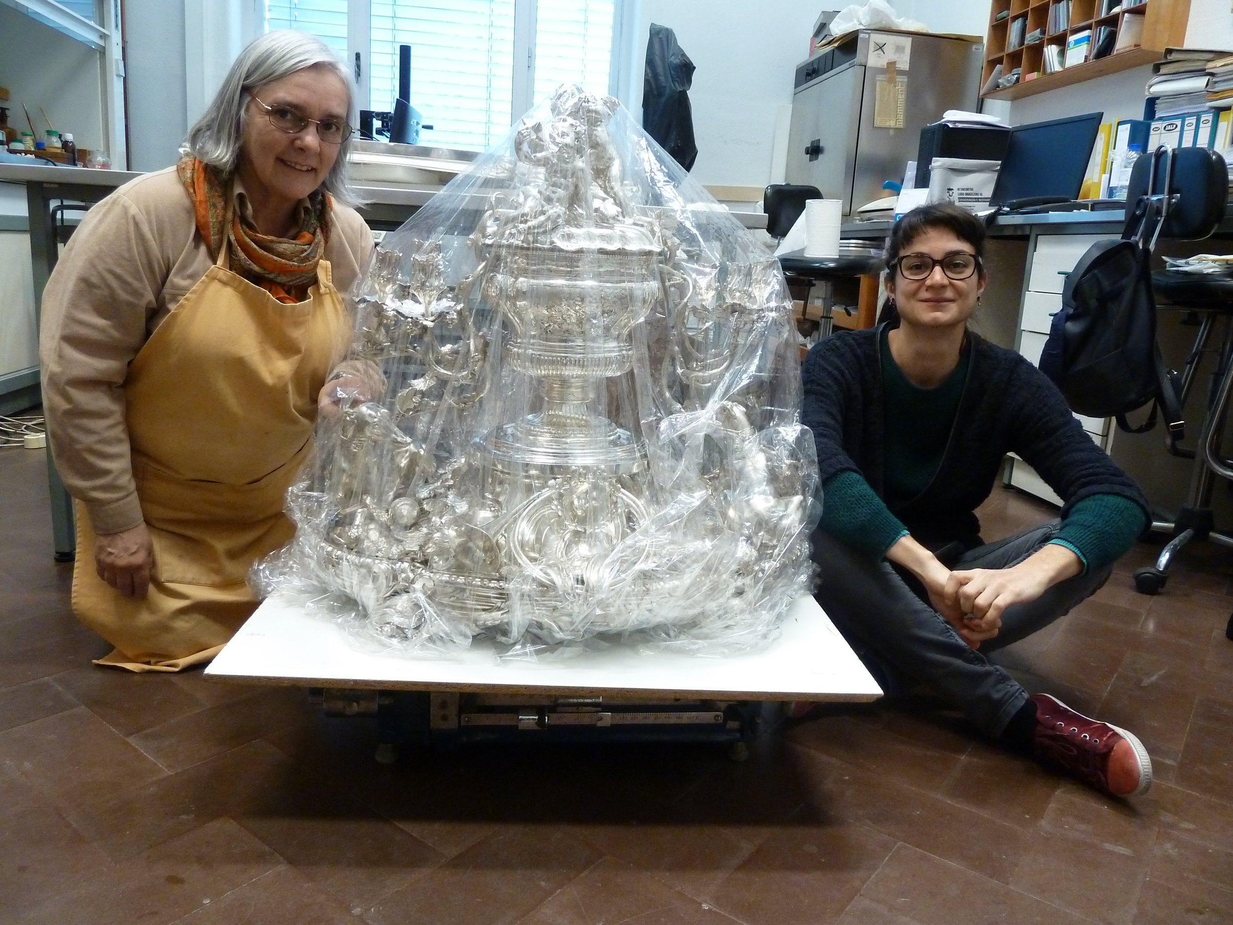  2016. Laboratório José de Figueiredo. Intervenção de conservação do centro de mesa Thomas Germain, do Museu Nacional de Arte Antiga. 