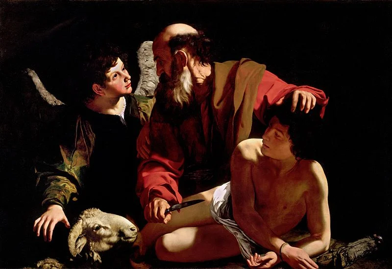 Caravaggio. O Sacrifício de Isaac , 1598.