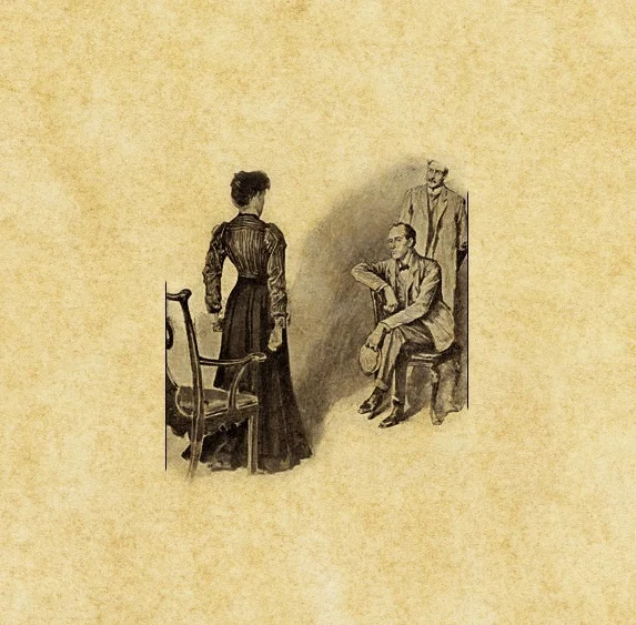 The lady sprang from her chair.